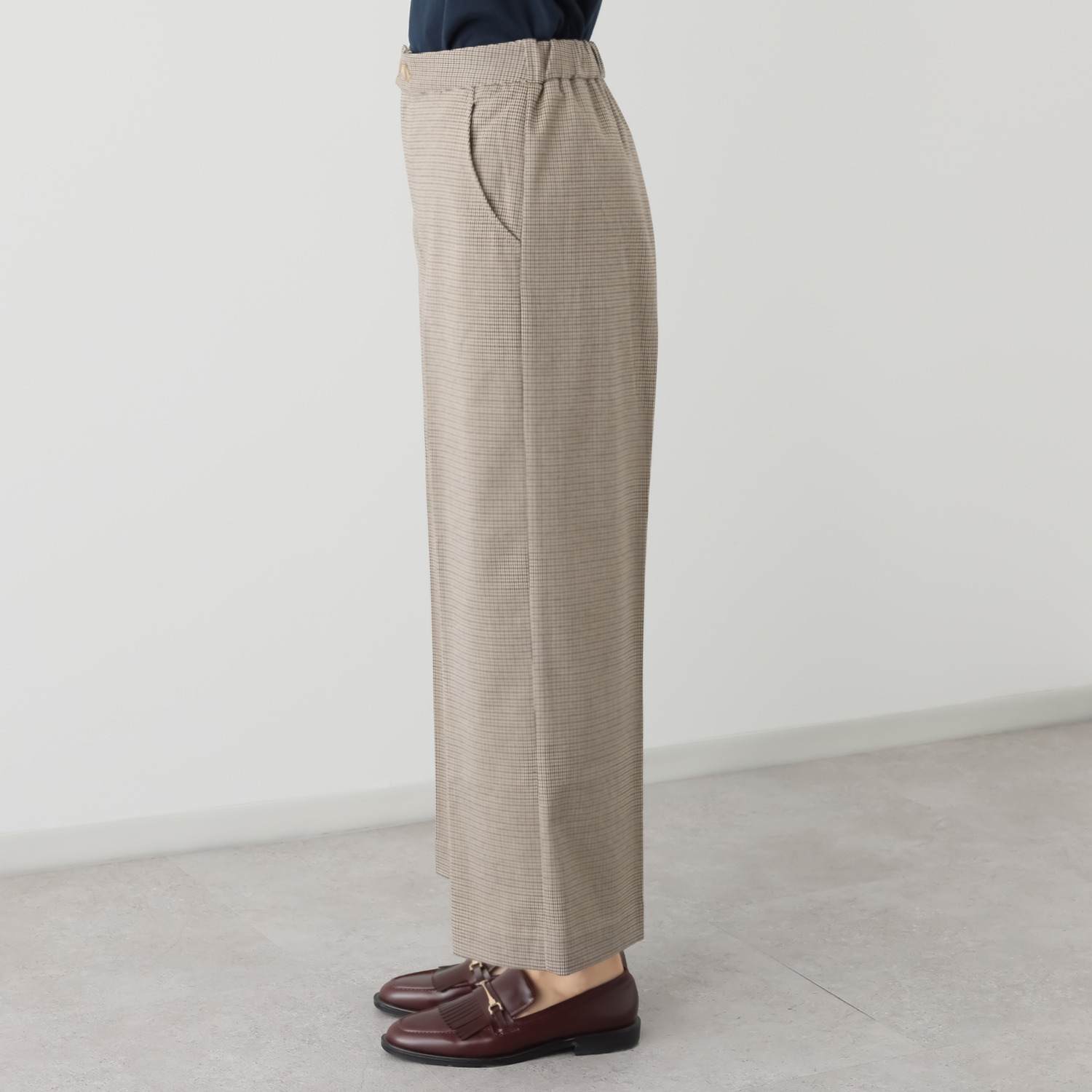 エムジェイアール　バイ マチコ　ジント　ロンドン オリジナルパターン ブリティッシュテイスト ワイドパンツ