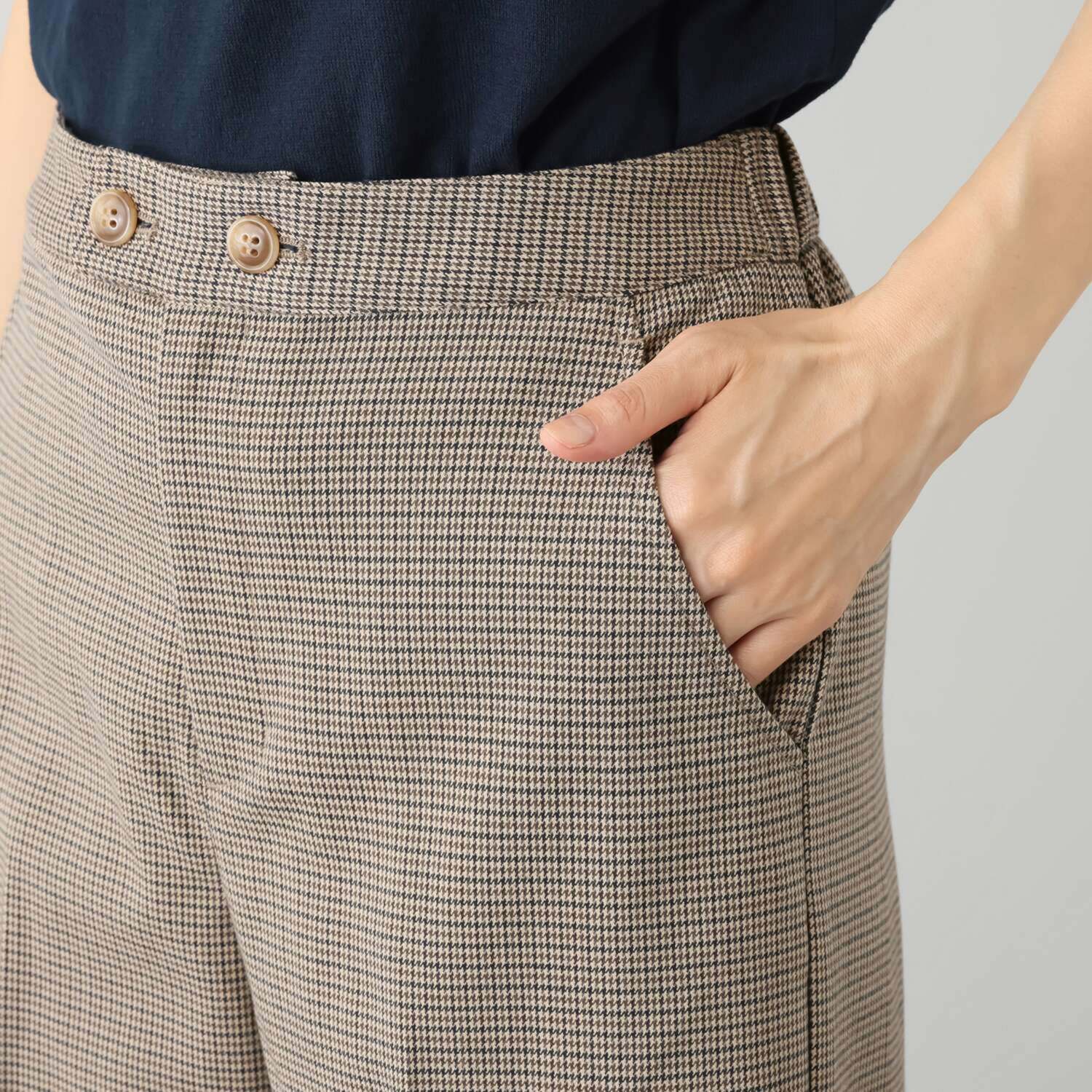 エムジェイアール　バイ マチコ　ジント　ロンドン オリジナルパターン ブリティッシュテイスト ワイドパンツ