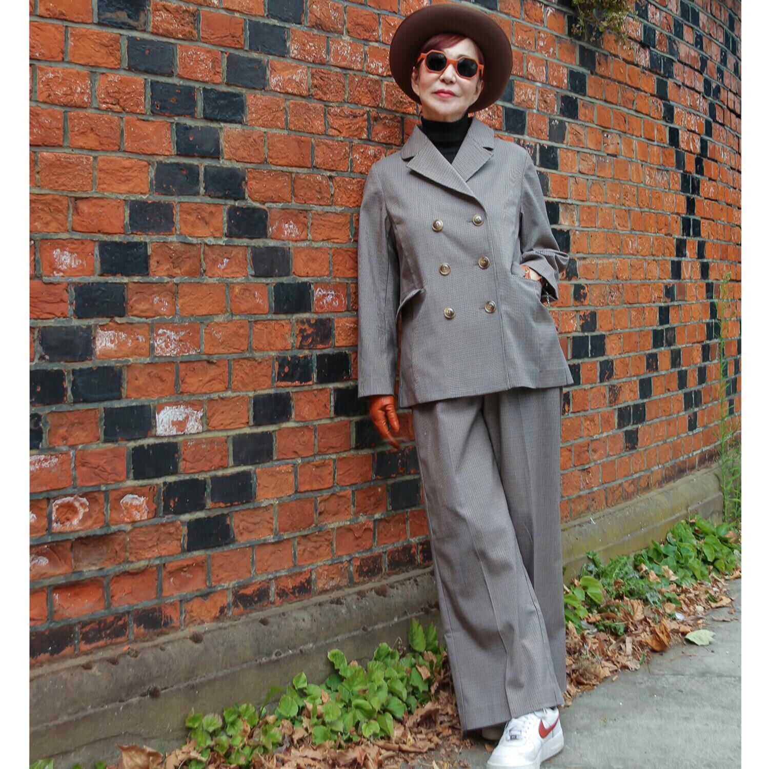 エムジェイアール　バイ マチコ　ジント　ロンドン オリジナルパターン ブリティッシュテイスト ワイドパンツ