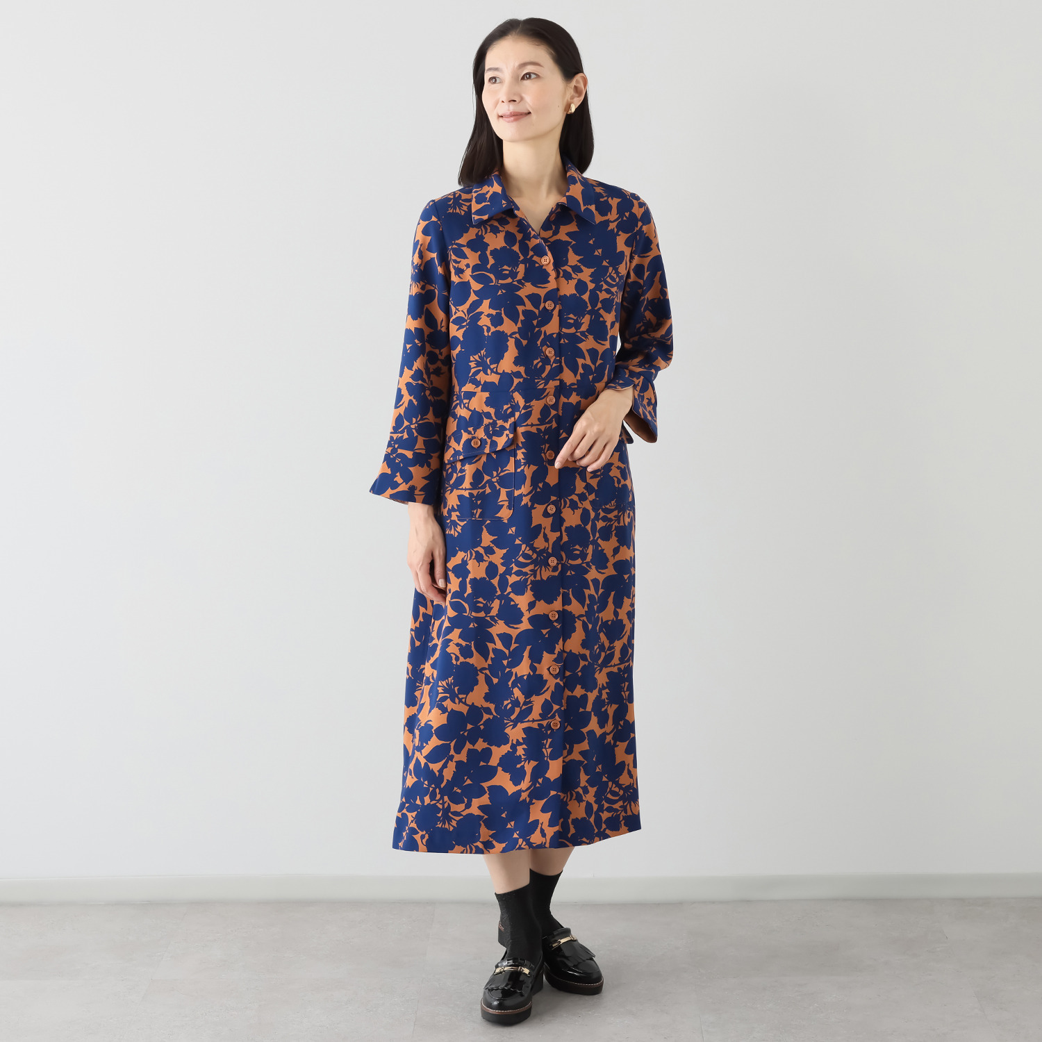 エムジェイアール　バイ マチコ　ジント　ロンドン フロントオープン ロングワンピース