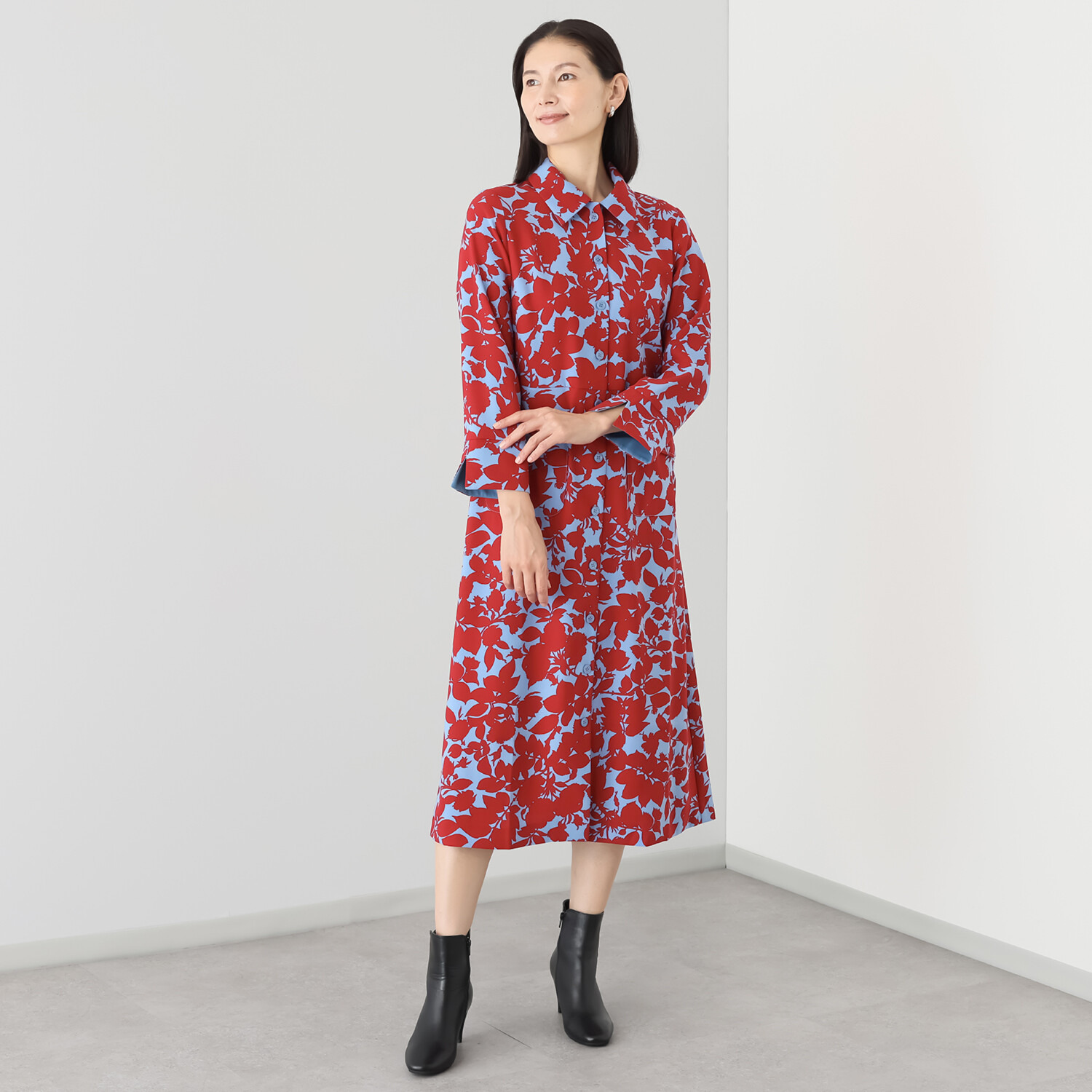 エムジェイアール　バイ マチコ　ジント　ロンドン フロントオープン ロングワンピース