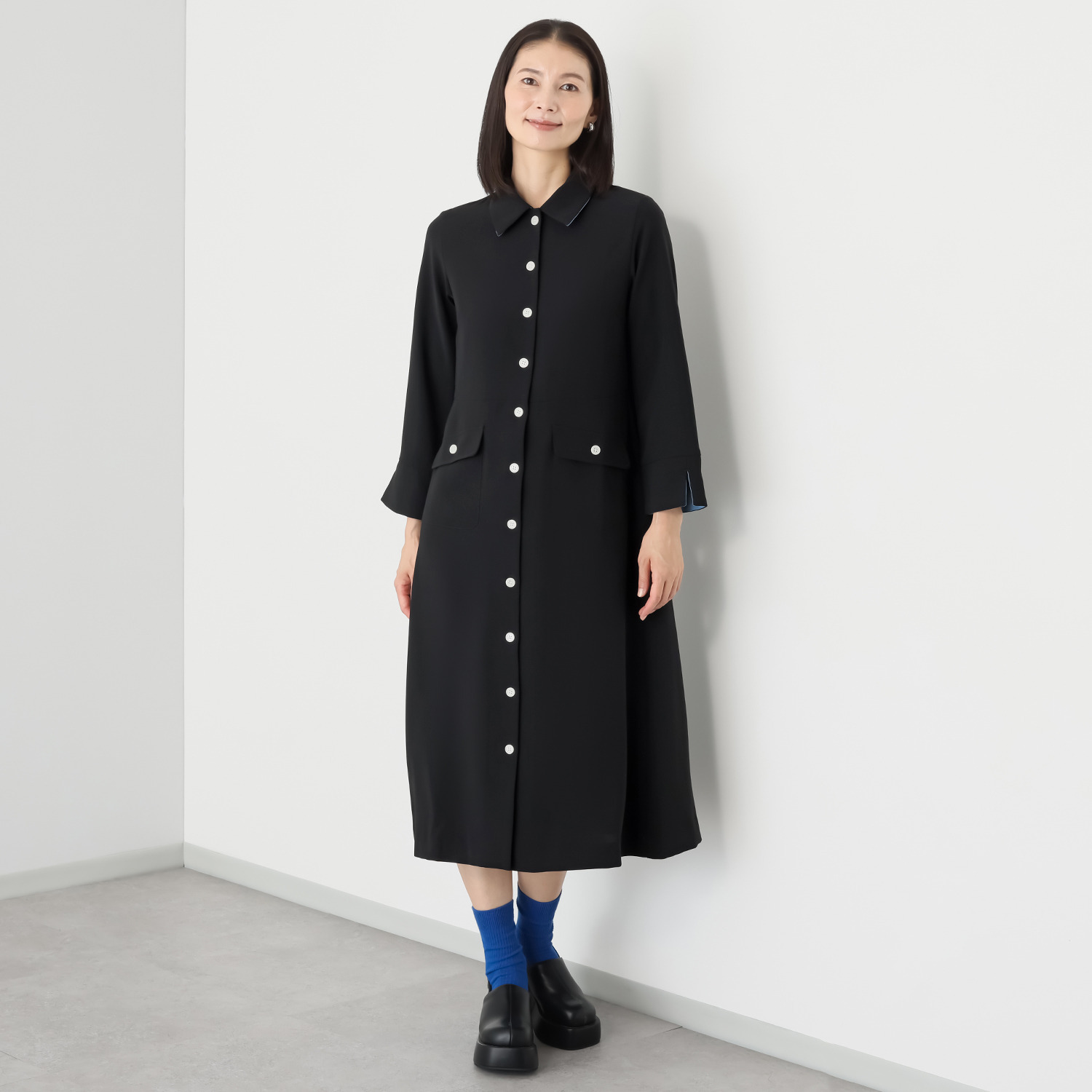 エムジェイアール　バイ マチコ　ジント　ロンドン フロントオープン ロングワンピース