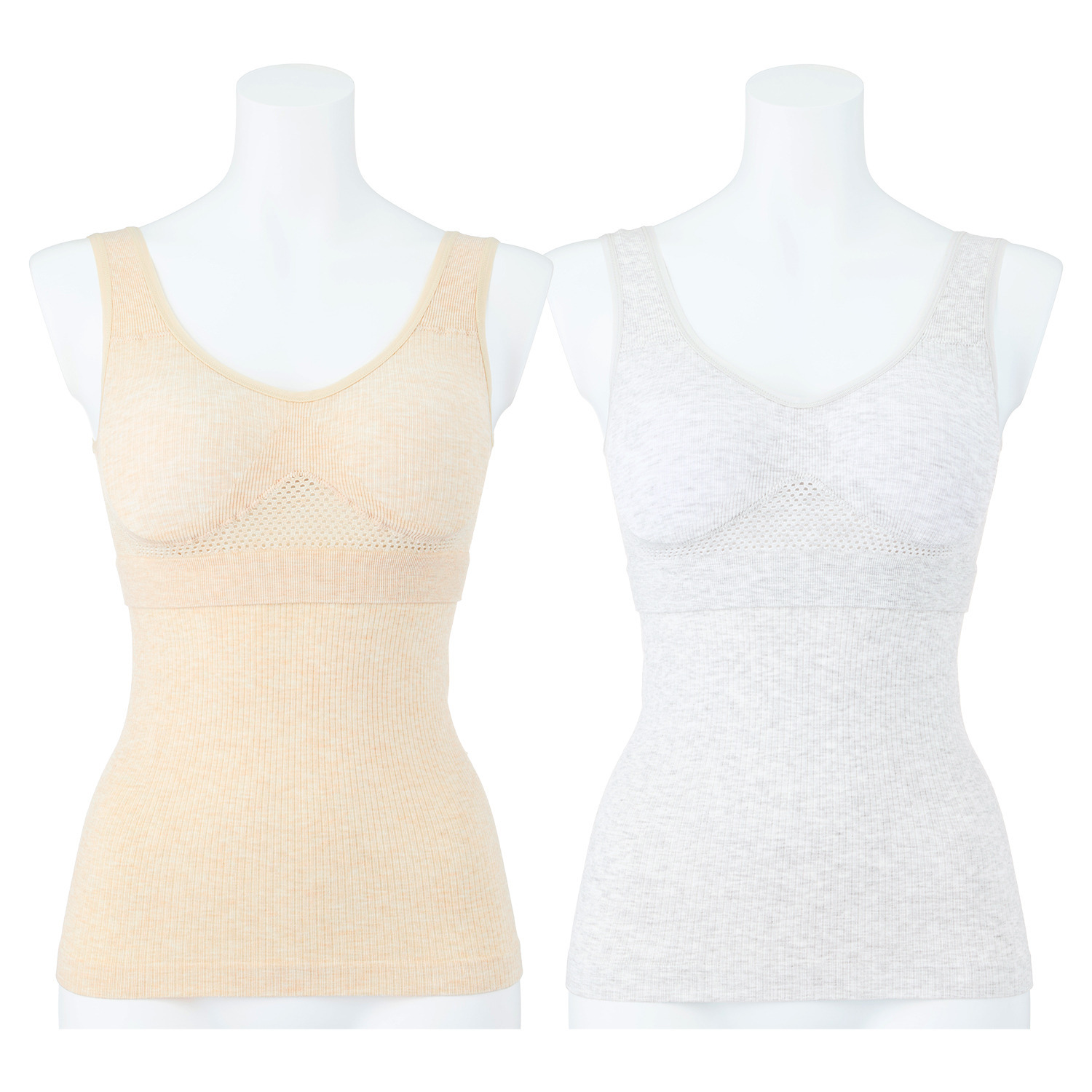 女の欲望 超ラクなのに超アガる！ レーヨン高混率 しっとりさらさら 神の手ブラタンクトップ ２枚組