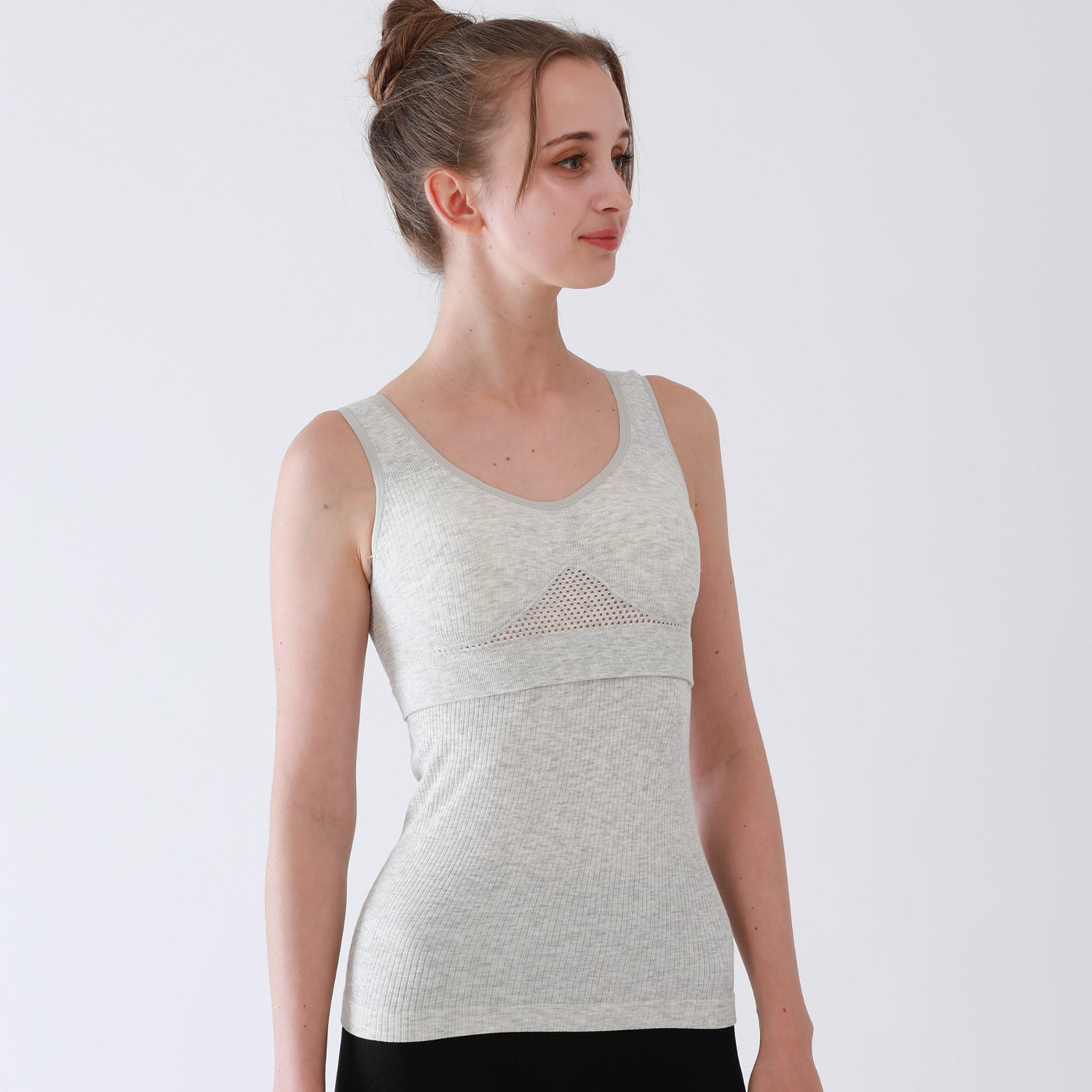 女の欲望 超ラクなのに超アガる！ レーヨン高混率 しっとりさらさら 神の手ブラタンクトップ ２枚組