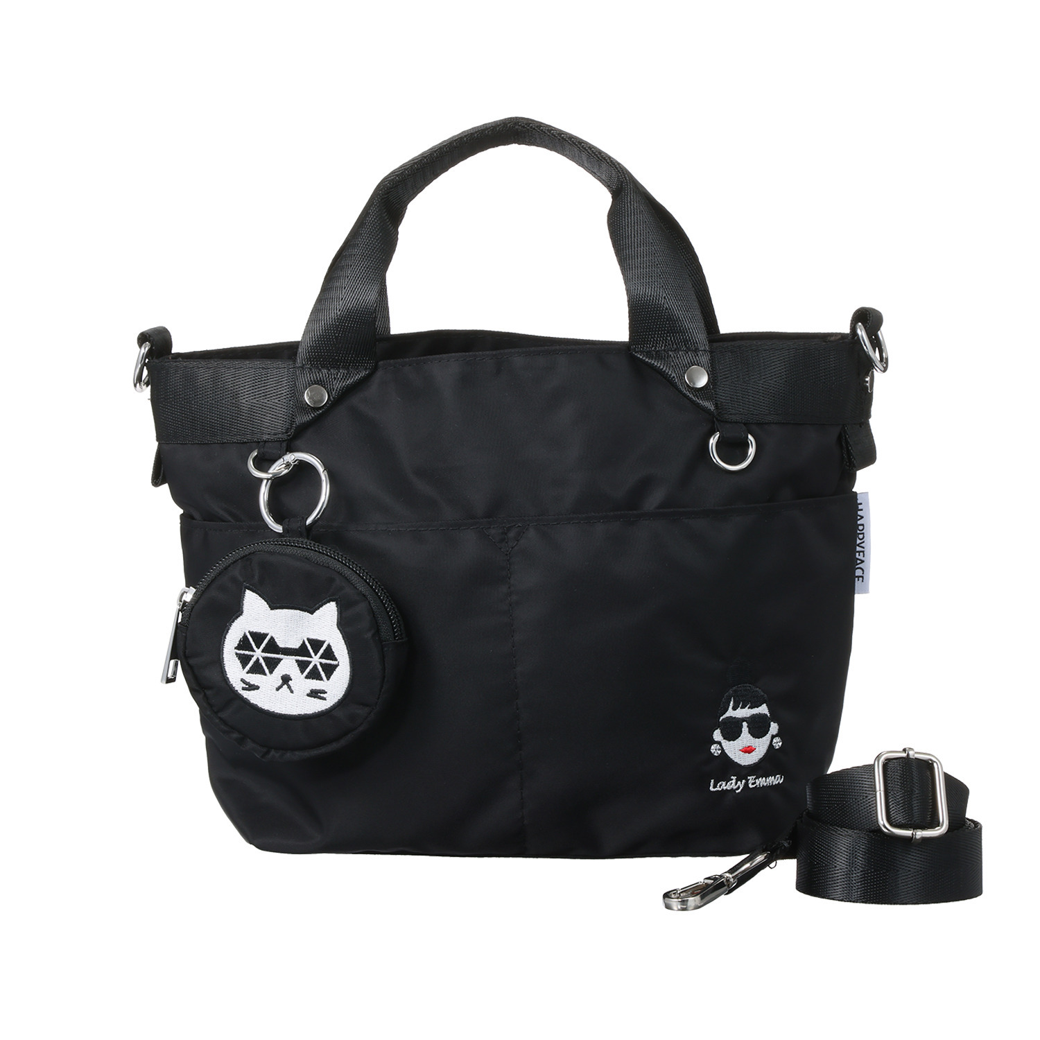 ハッピーフェイス ミニポーチ付 ２ウェイショルダーバッグ