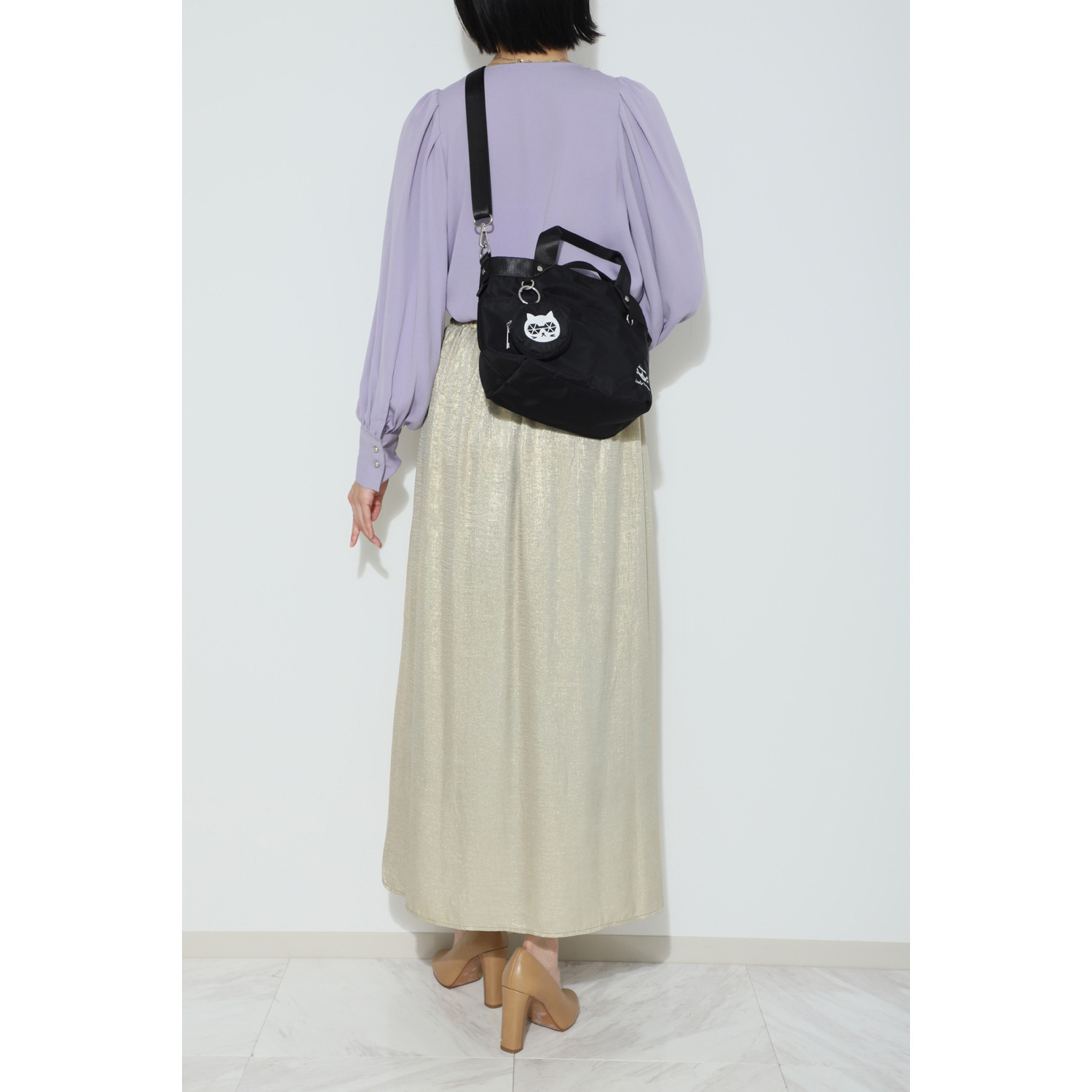 ハッピーフェイス ミニポーチ付 ２ウェイショルダーバッグ