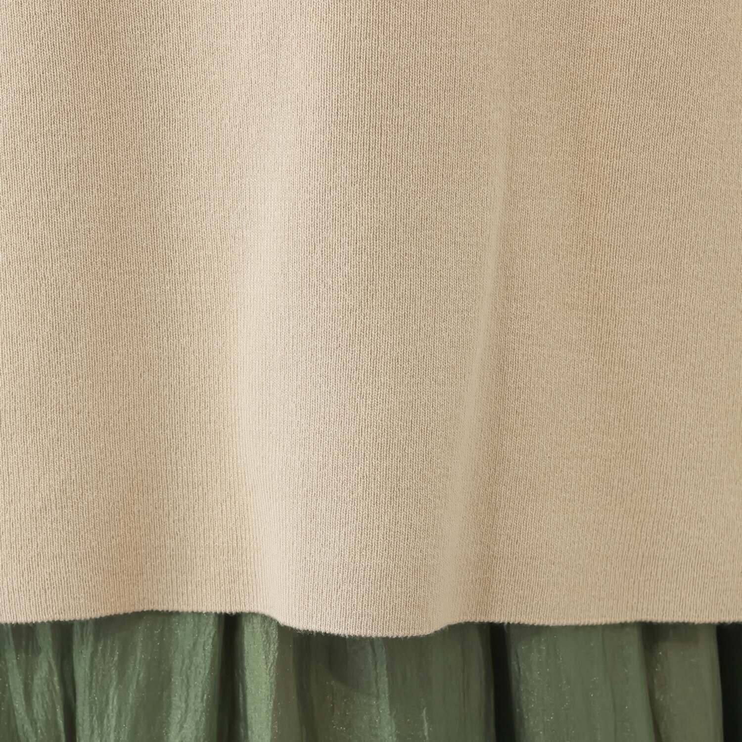 ミューリエ ゆるっと上品で おしゃれ見え 袖シアー ニットプルオーバー