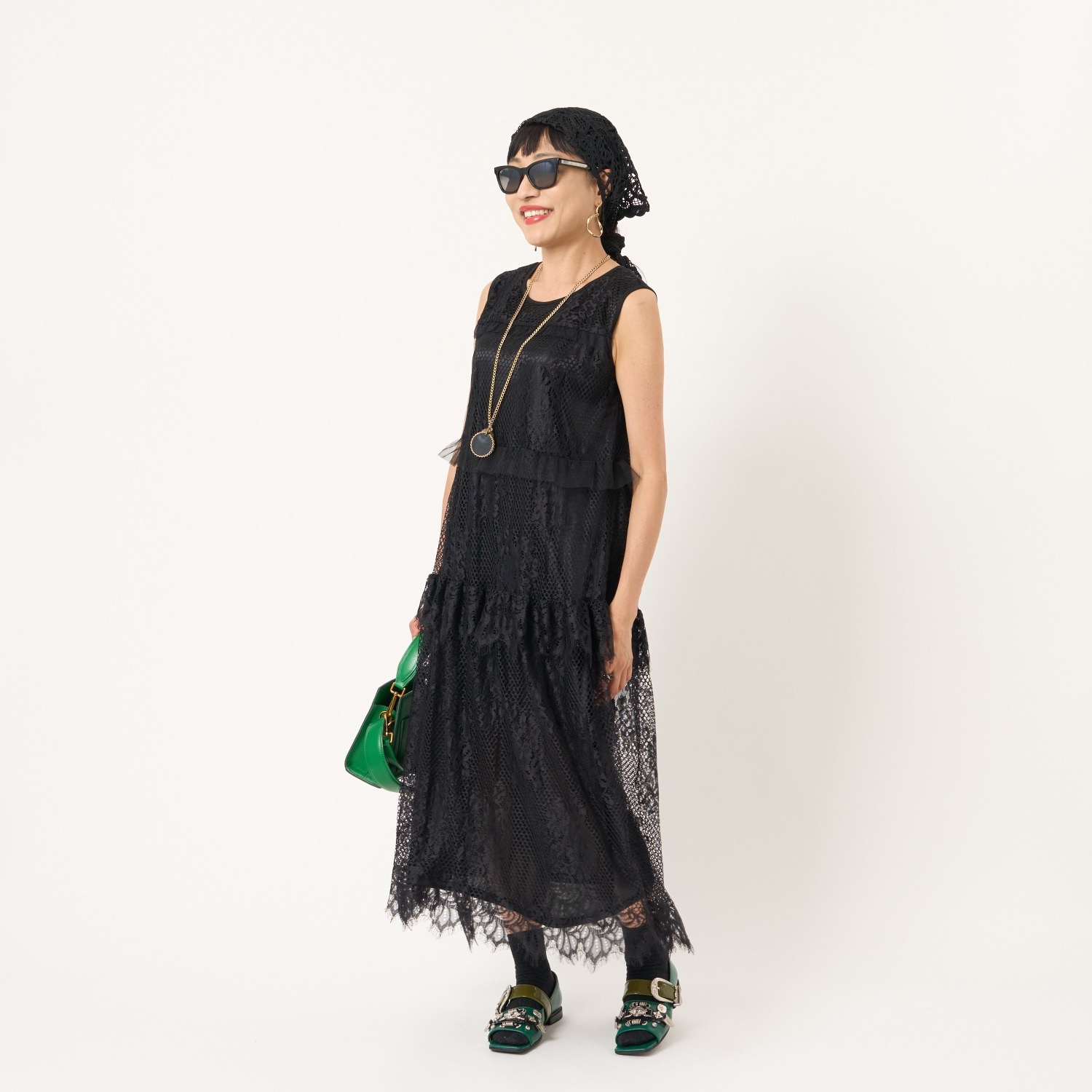 ミューリエ しなやかに躍る ときめきティアード レースワンピース