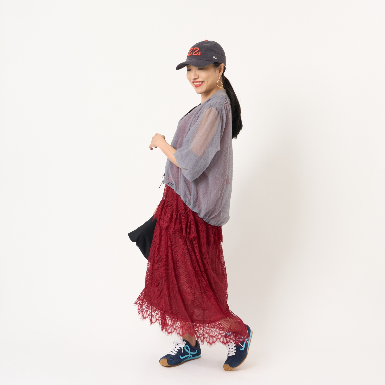 ミューリエ ふんわり儚げな存在感 シアー素材 バルーンブルゾン