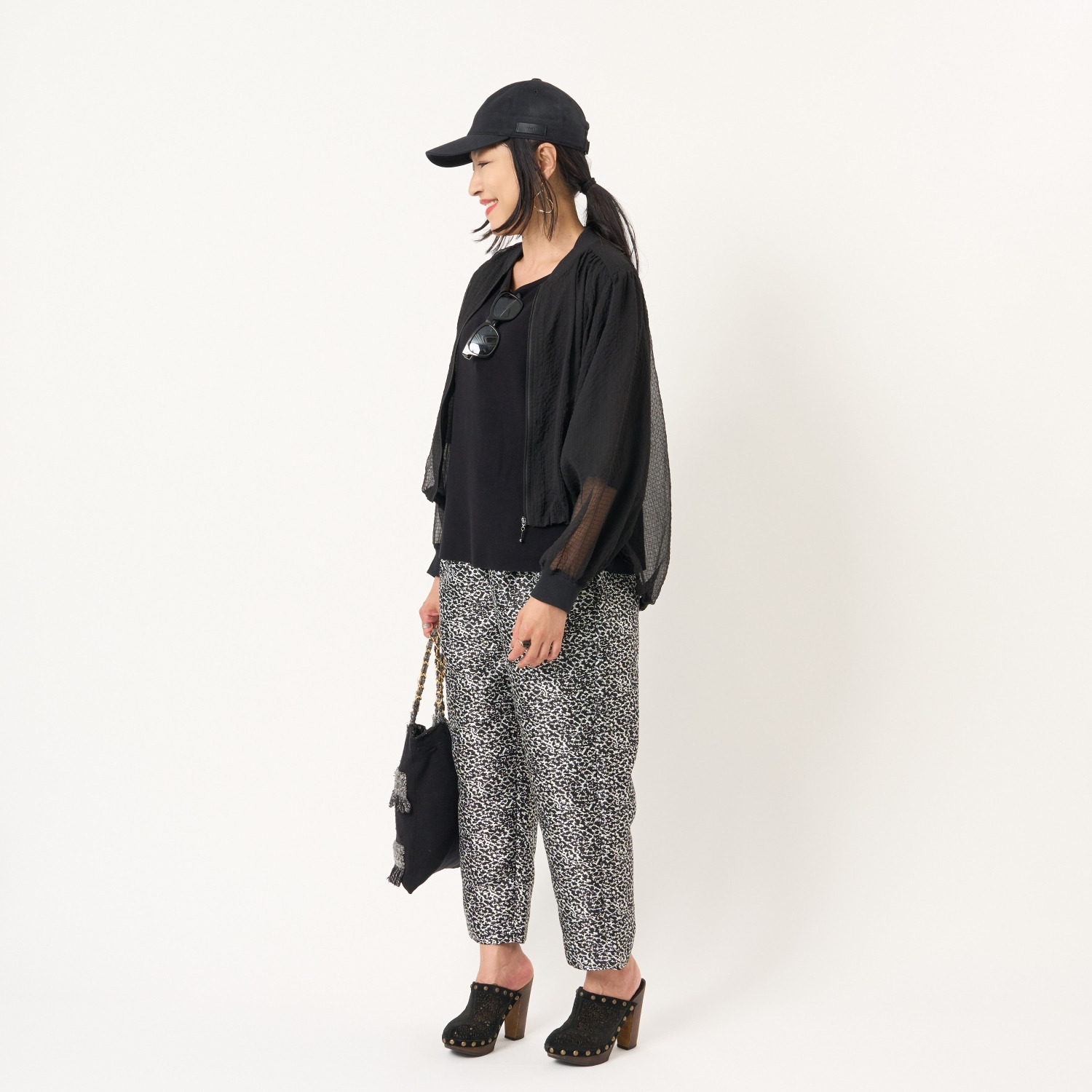 ミューリエ ふんわり儚げな存在感 シアー素材 バルーンブルゾン