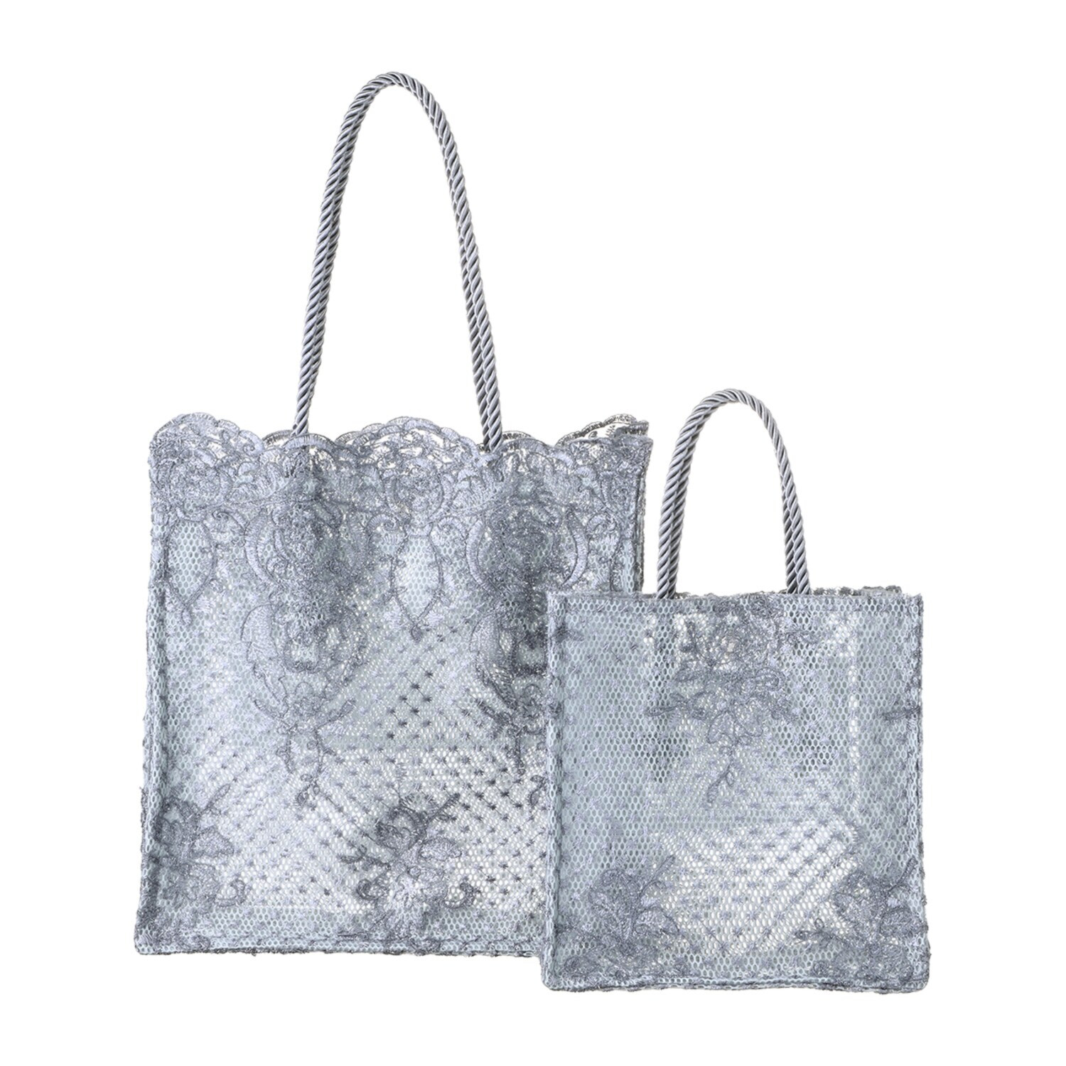 ドルチェドンナ シャイニーレースバッグ 大小２個セット