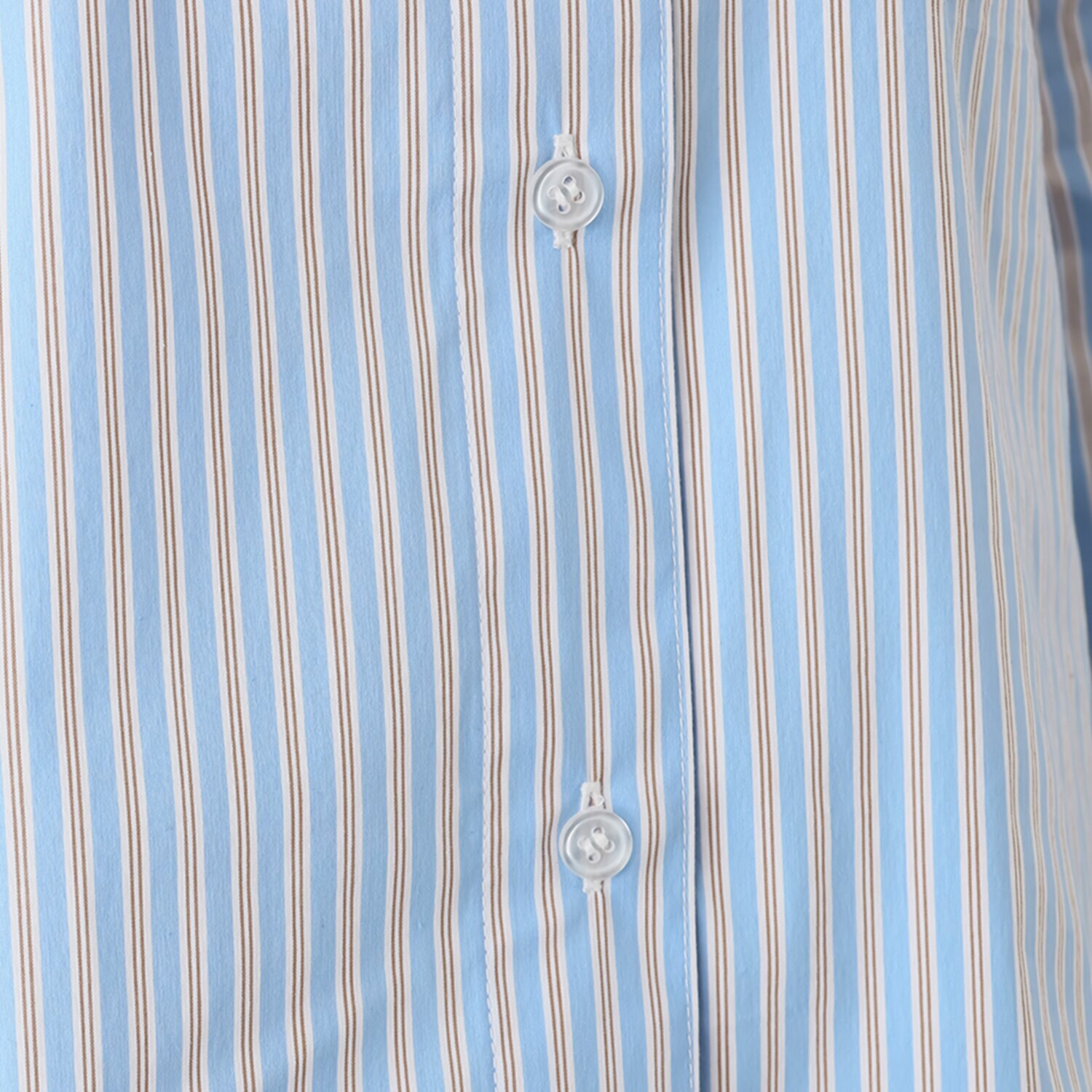 ヴィ・ドゥース オータムフレンチ 配色切替 コットンブレンド ストレッチシャツ