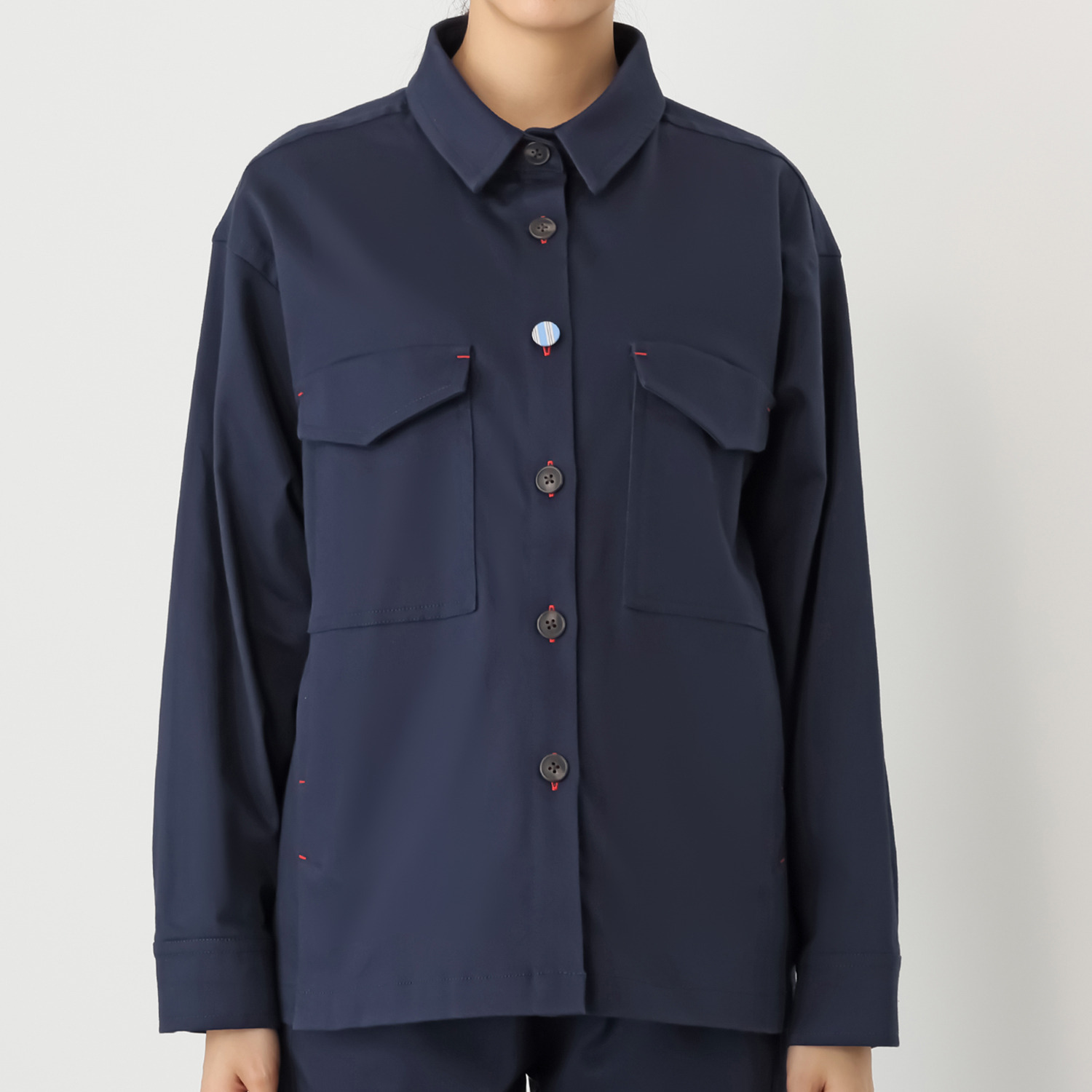 ヴィ・ドゥース コットン混ツイル微起毛 フレンチカジュアル ワークジャケット