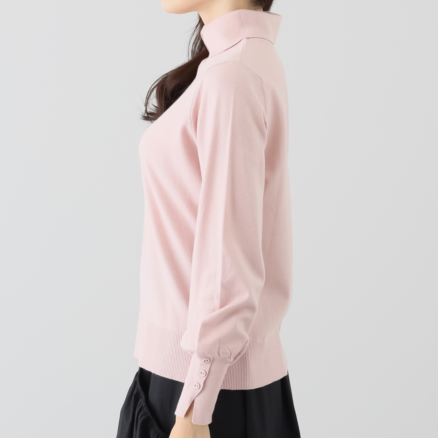 オ・ラバン 吸湿発熱 とろけるムースな肌触り 着回し抜群 ２ウェイ ニットプルオーバー