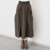オ・ラバン ギャザーたっぷり すっきり細見え イージーエレガンス シルエットスカート