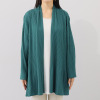 ココンライフ　ドゥ レーヨン混 プリーツ加工 ワッフル調 ロング トッパーカーディガン