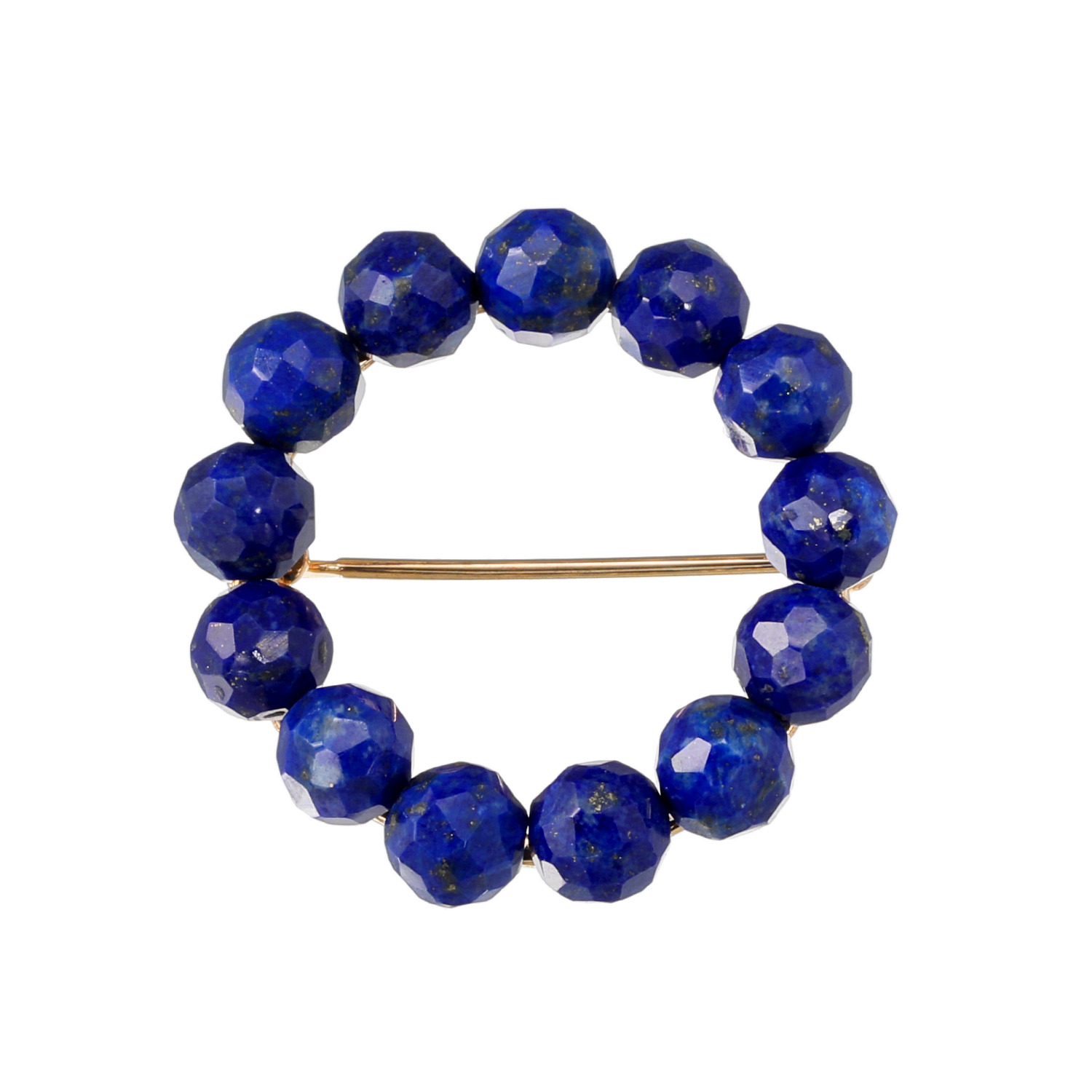 インプレスミー 大人の煌めき ラピスラズリ サークルデザイン ブローチ