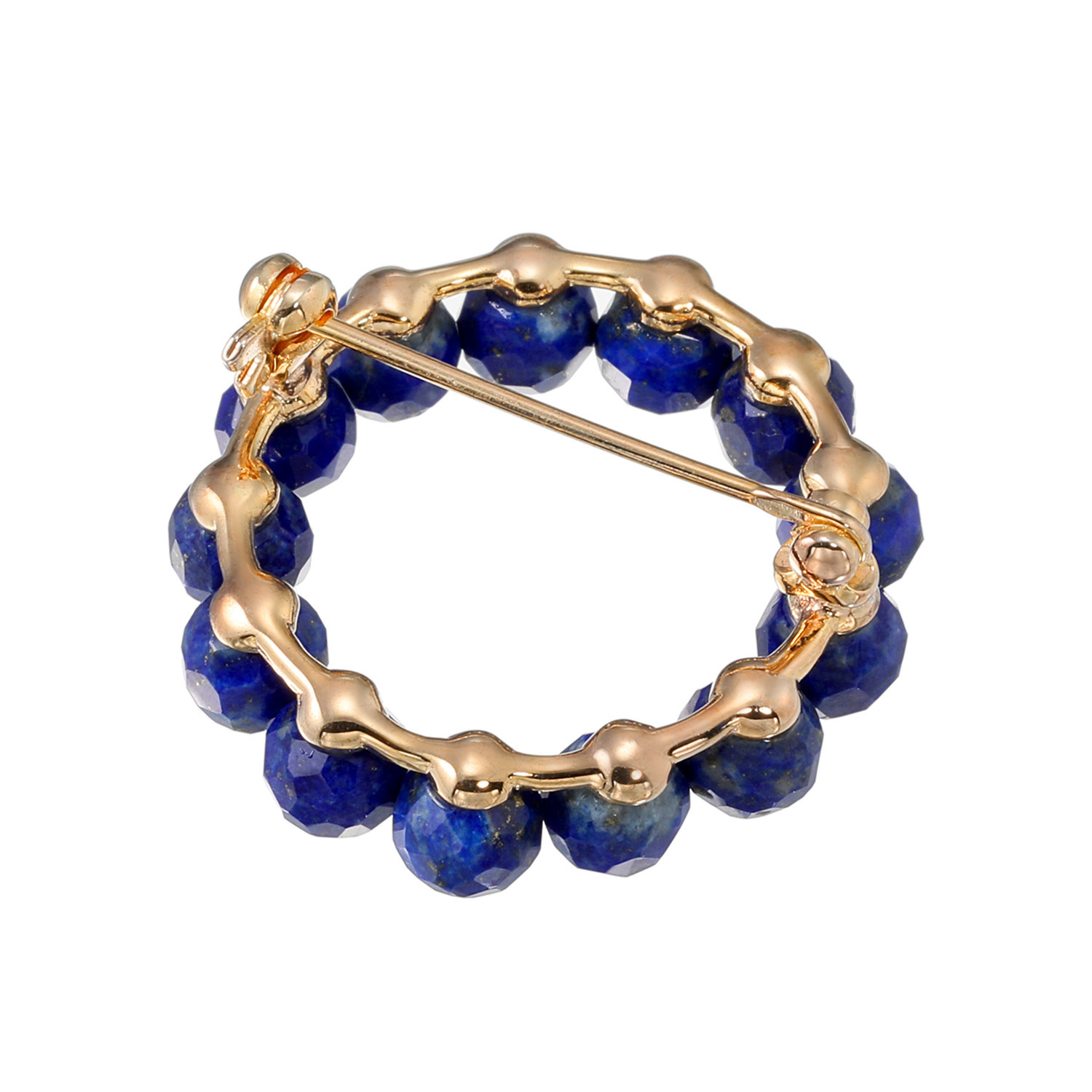 インプレスミー 大人の煌めき ラピスラズリ サークルデザイン ブローチ