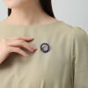 インプレスミー 大人の煌めき ラピスラズリ サークルデザイン ブローチ