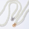 日本製コットンパール ＣＺアクセント アレンジ ロングネックレス