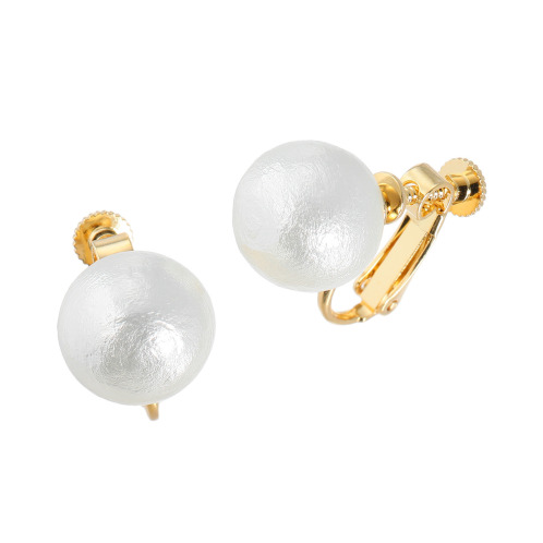 日本製コットンパール 大玉スタッド イヤリング/ピアス 日本製コットンパール 大玉スタッド イヤリング/ピアス