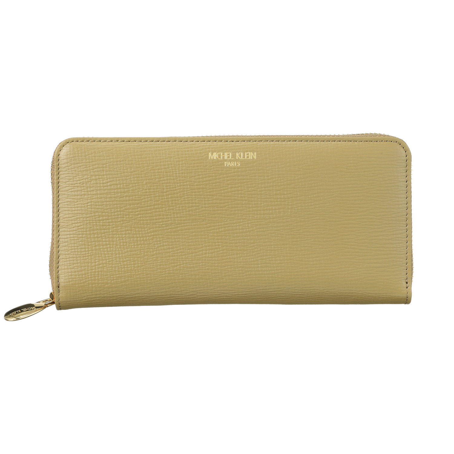 ミッシェル　クラン 牛革シュリンク型押し ラウンドファスナー 長財布