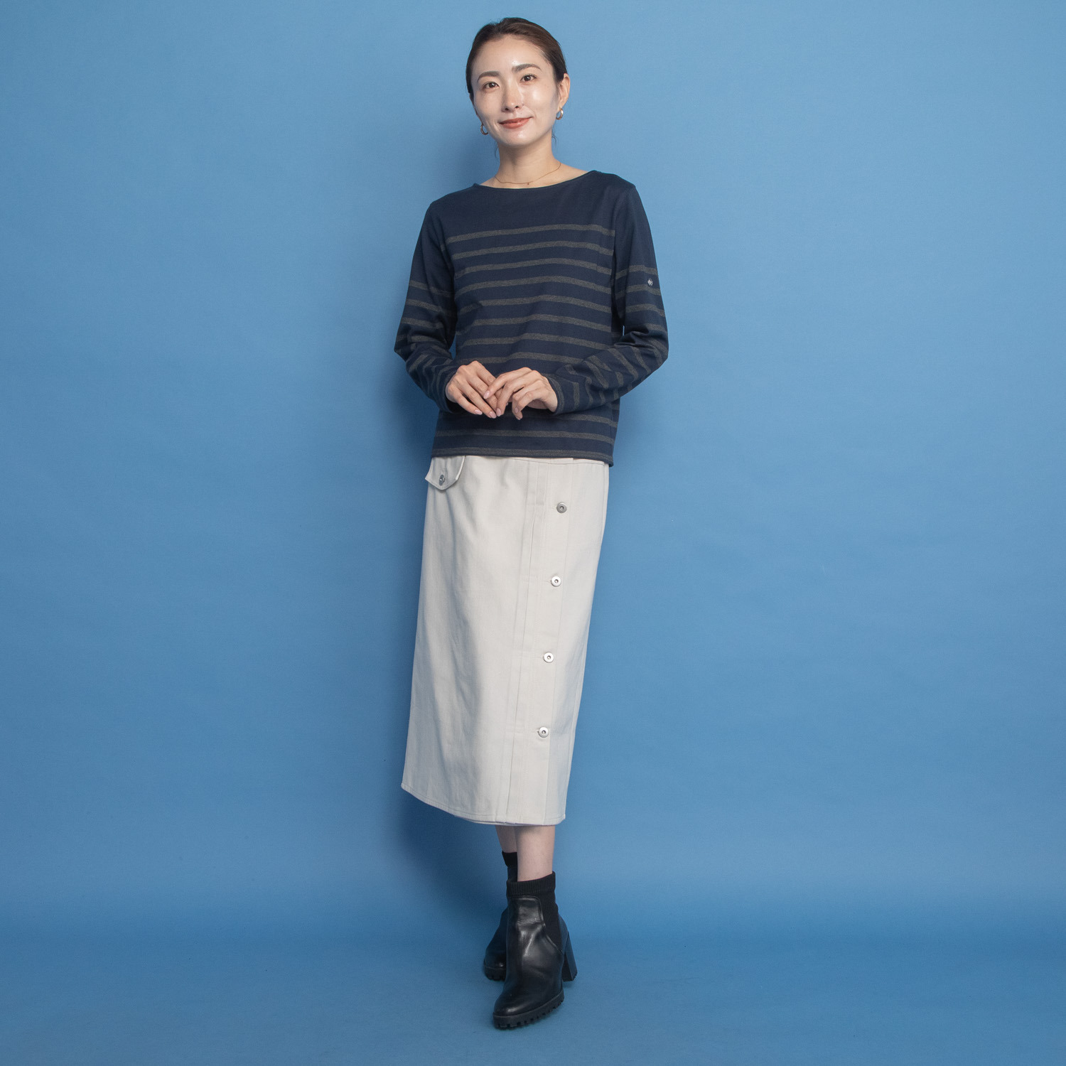 オンザビーバイサマーミー 大人が着てサマになる フレンチスタイル ボーダーＴシャツ