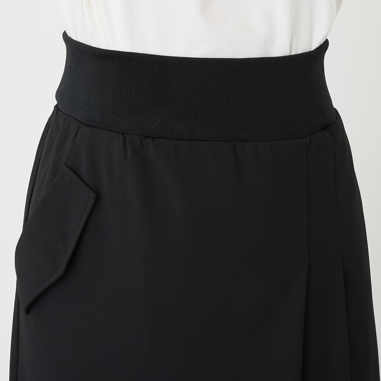 ヨーコモリモト Ｉラインでスタイルアップ アシンメトリーデザイン ロングスカート