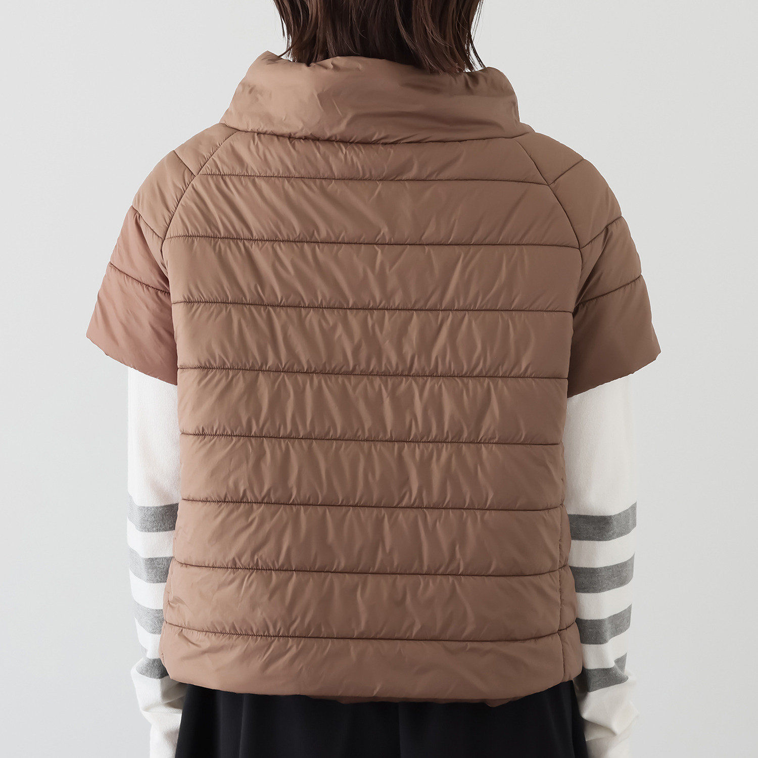 エアリーフェアリー 中綿キルティング ハーフスリーブ ライトジャケット