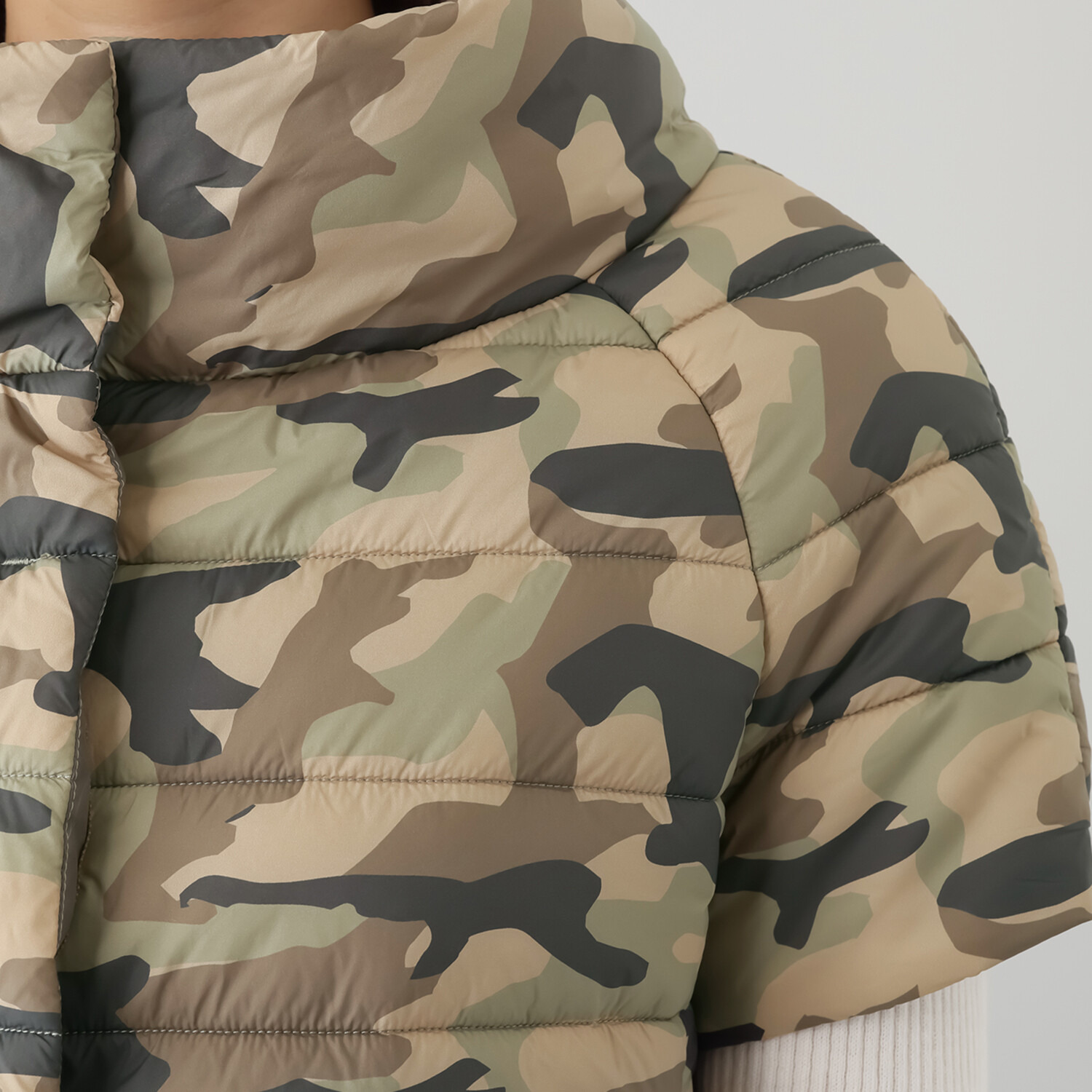 エアリーフェアリー 中綿キルティング ハーフスリーブ ライトジャケット