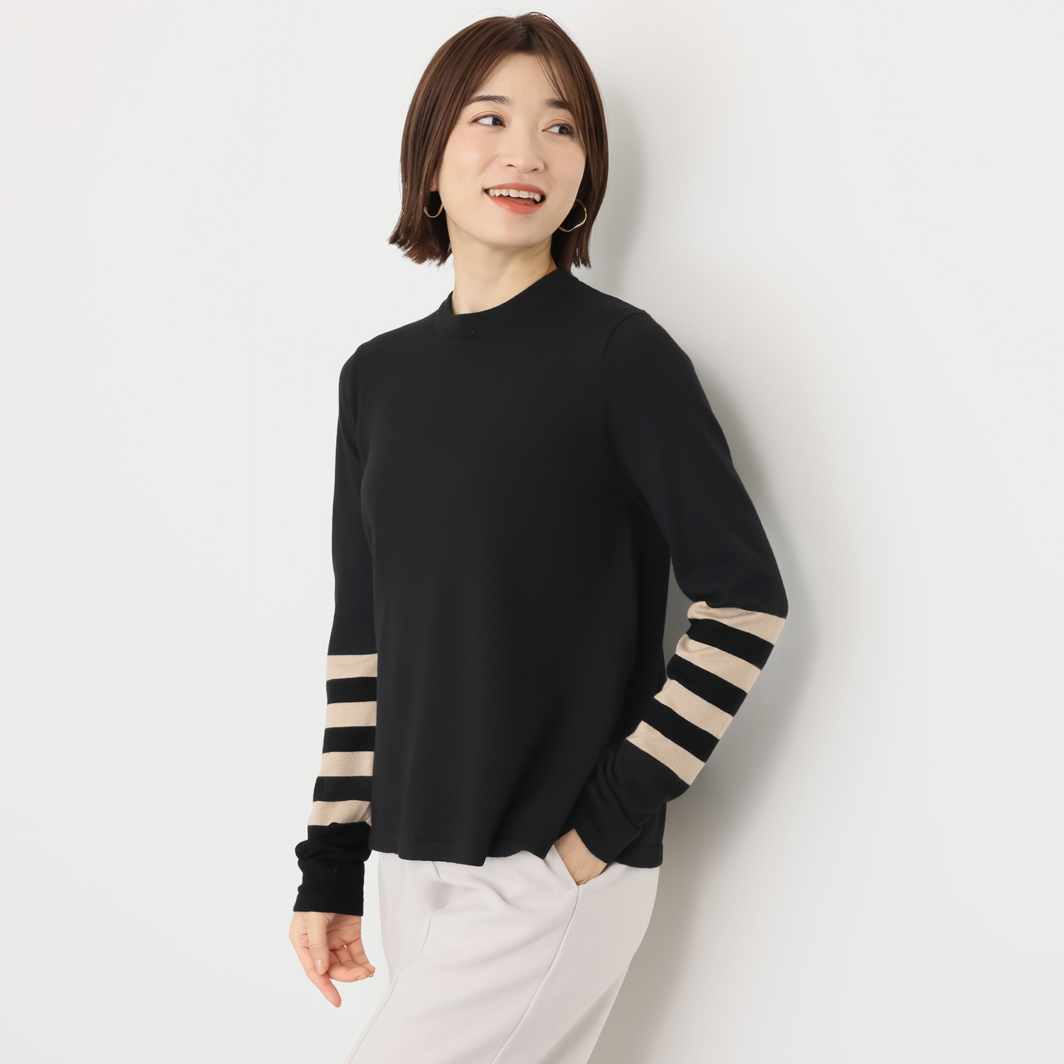 エアリーフェアリー アームボーダー ニットプルオーバー