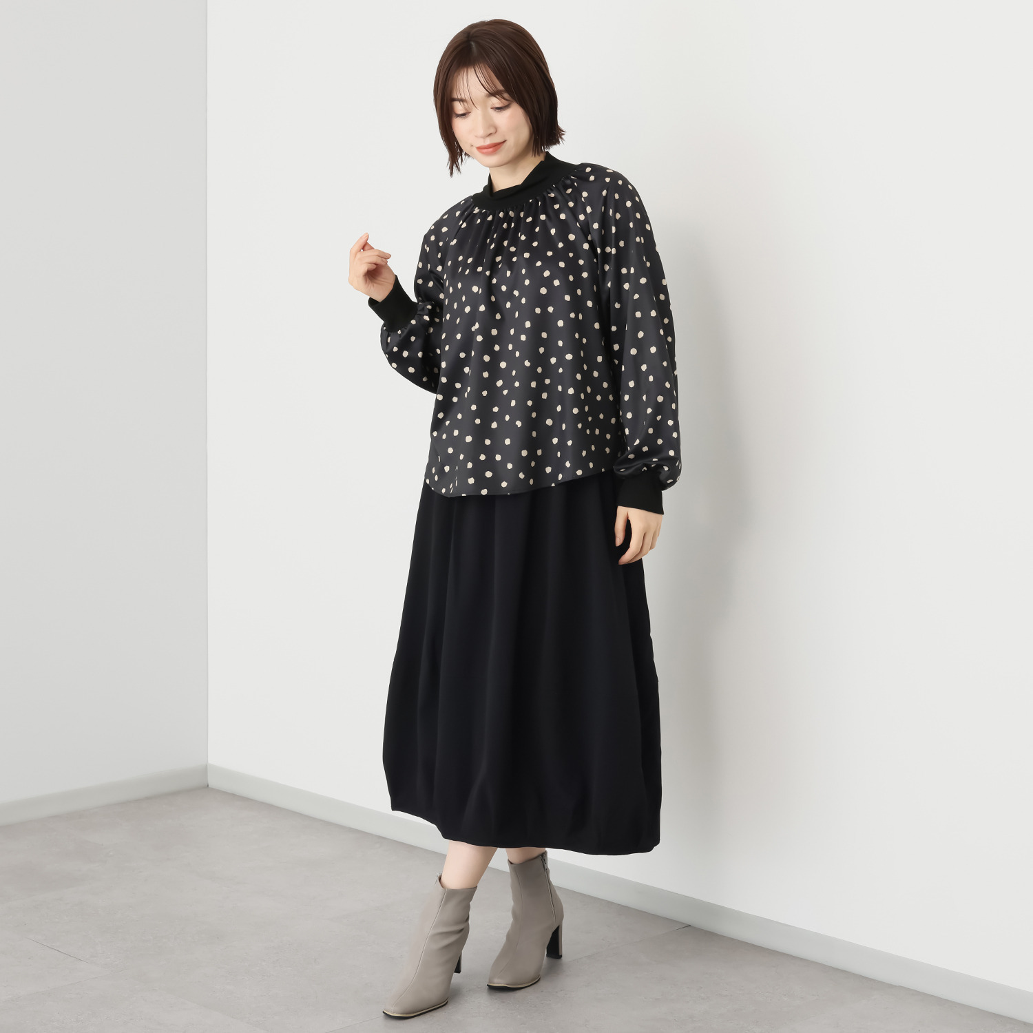 エアリーフェアリー ハイネック プリントプルオーバー