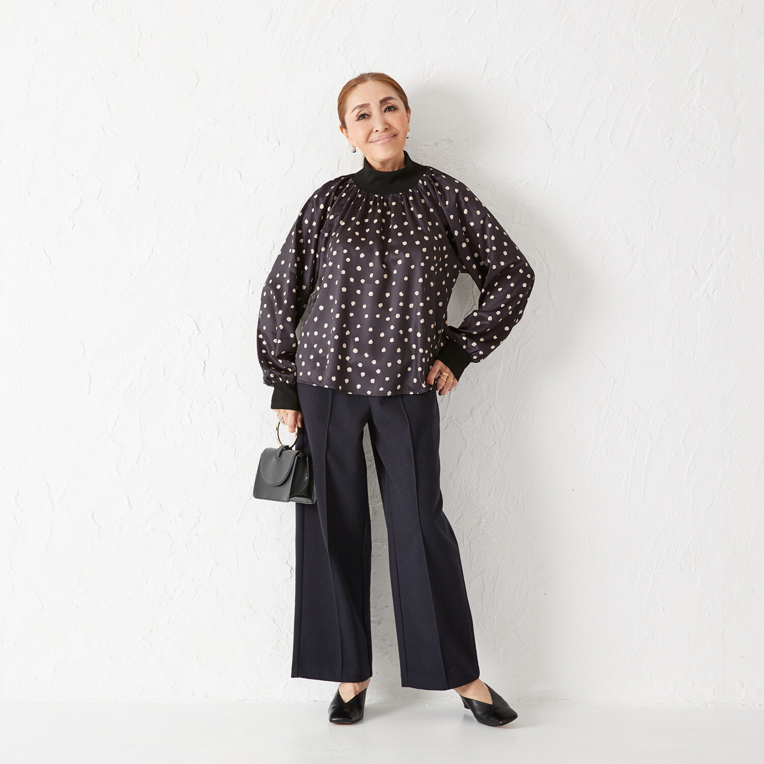 エアリーフェアリー ハイネック プリントプルオーバー