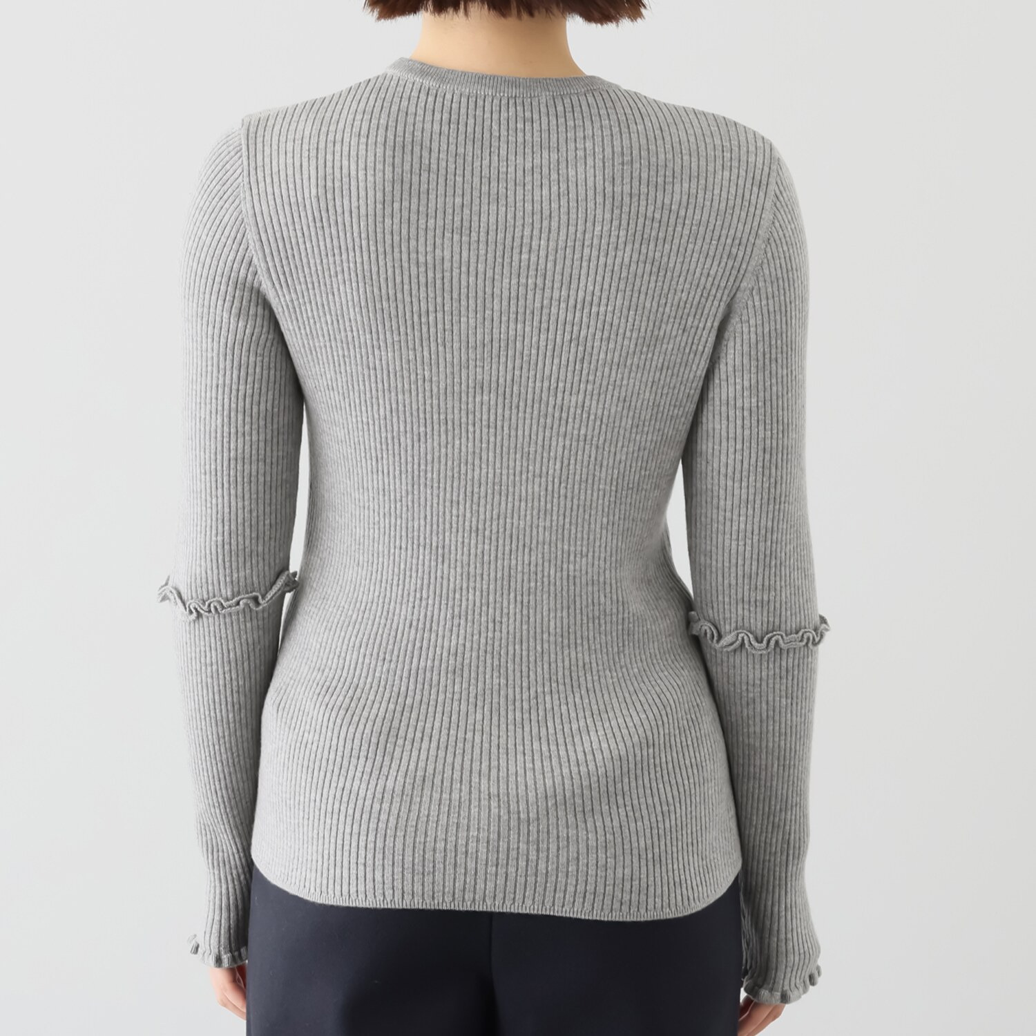 エアリーフェアリー 袖フリルアクセント ニットプルオーバー