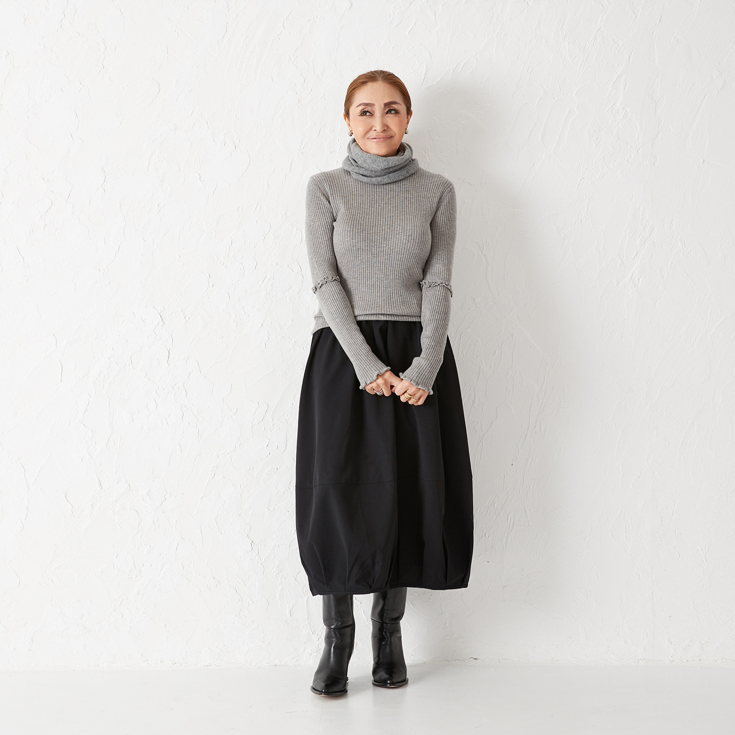 エアリーフェアリー カシミヤ１００％ 帽子にもなる スヌード