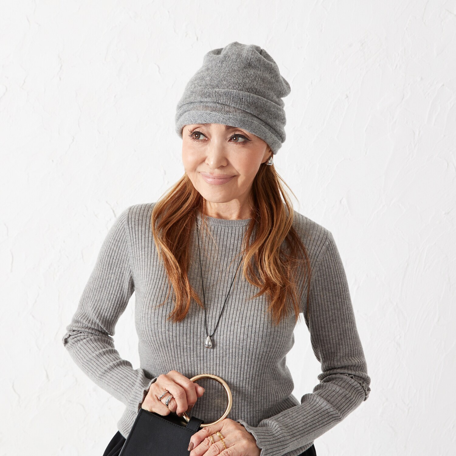 エアリーフェアリー カシミヤ１００％ 帽子にもなる スヌード