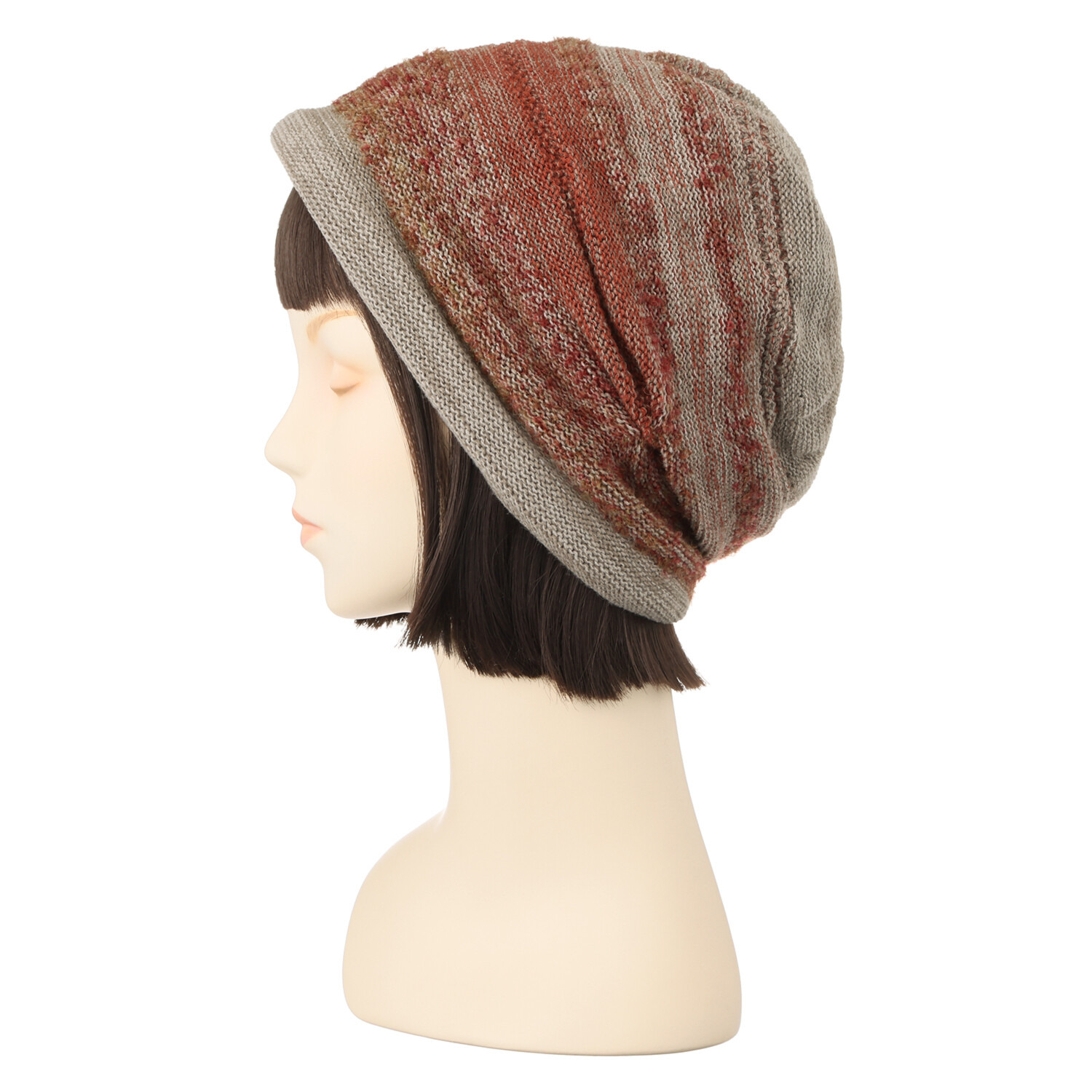 ベル・モード 日本製 ミックスヤーン グラデーション ニット帽子