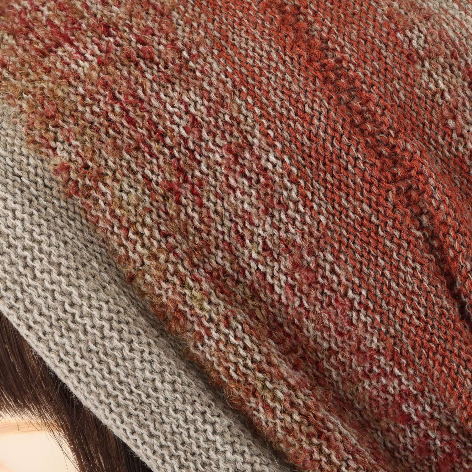 ベル・モード 日本製 ミックスヤーン グラデーション ニット帽子