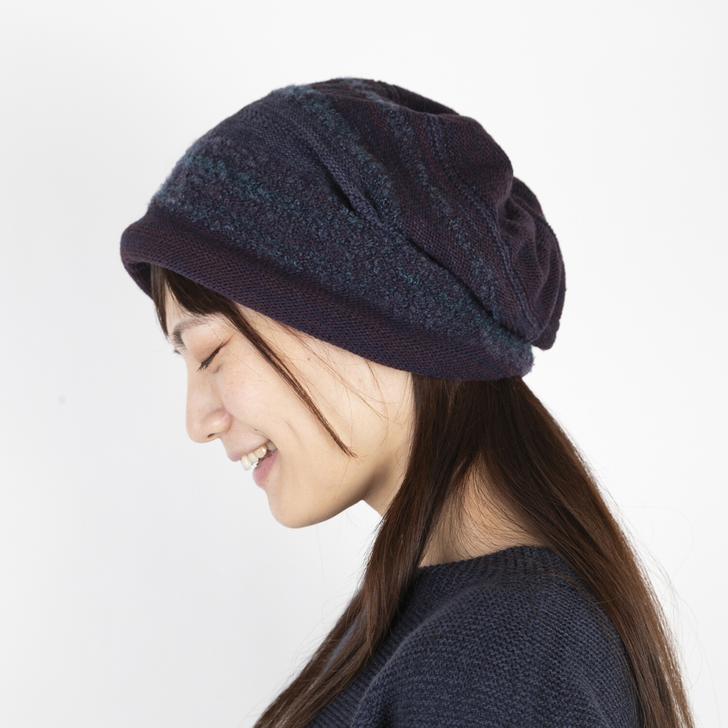 ベル・モード 日本製 ミックスヤーン グラデーション ニット帽子