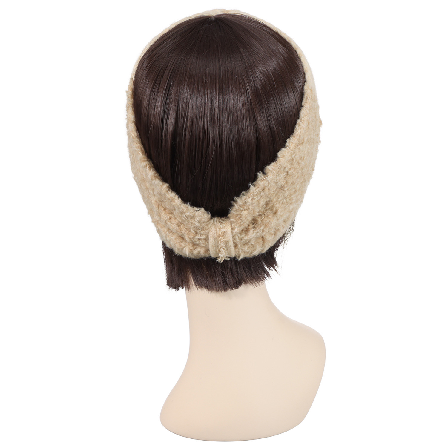 ベル・モード 日本製 タスマニアラムウール混 ファー加工アクセント ２ウェイヘアバンド