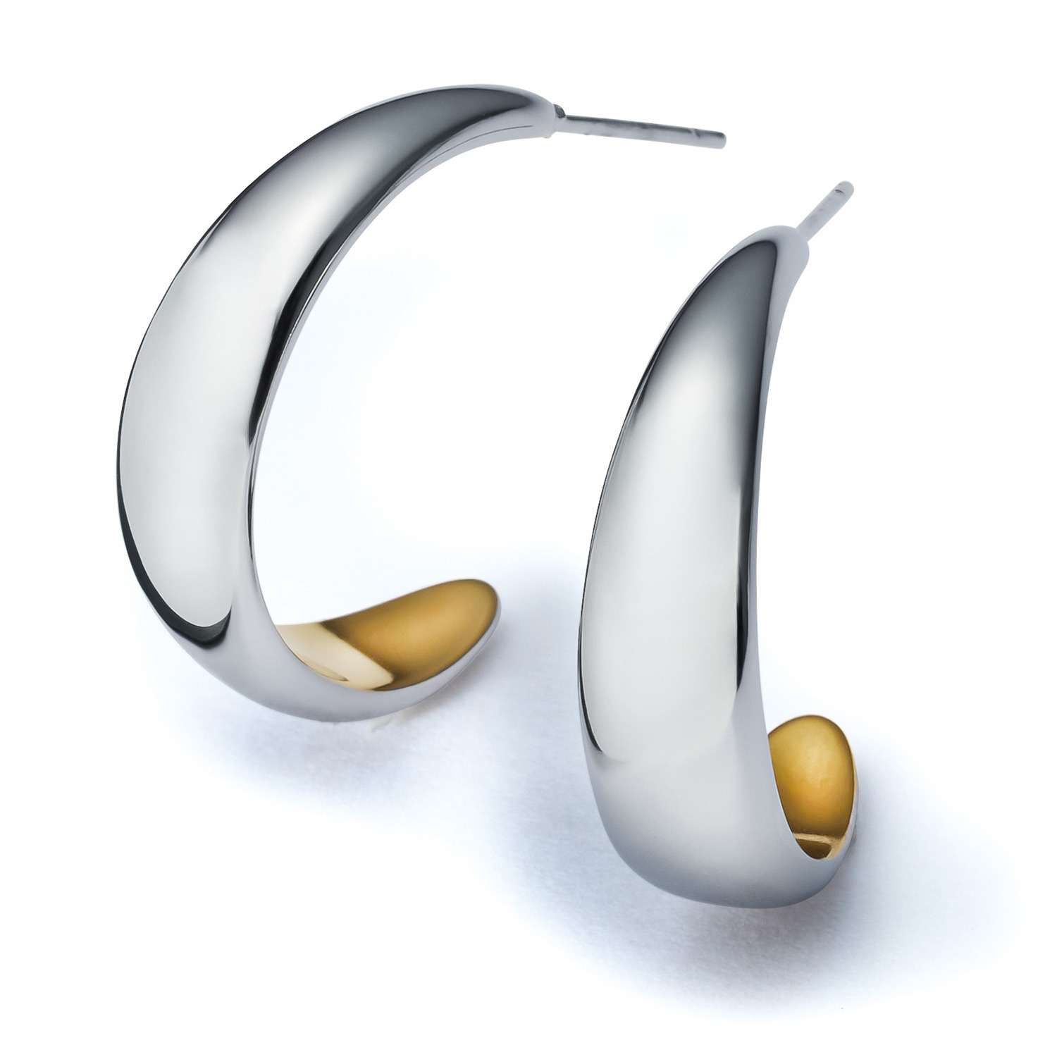 デルークス サージカルステンレス バイカラーデザインピアス