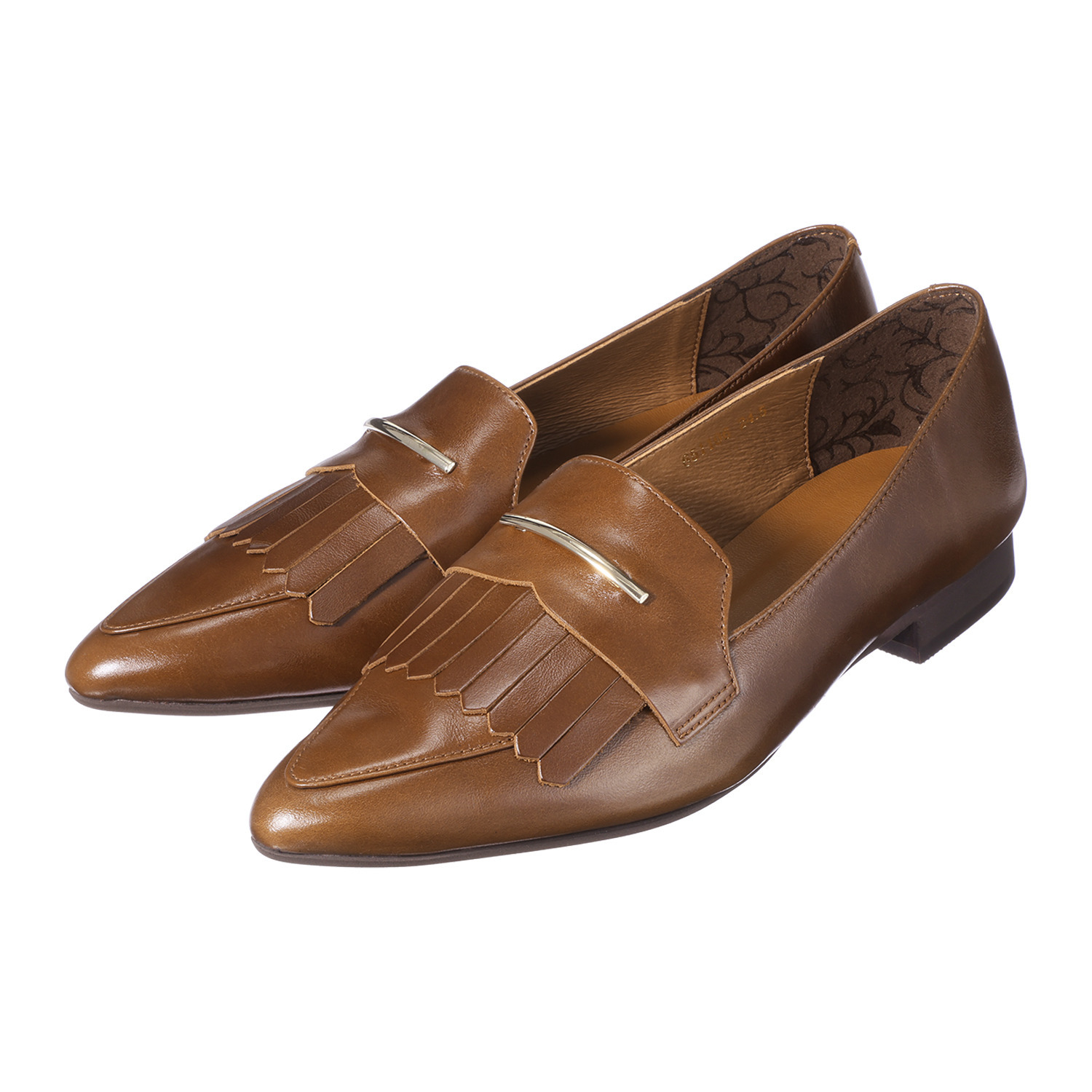 卑弥呼 日本製 牛革 メタルバーアクセント キルトローファー