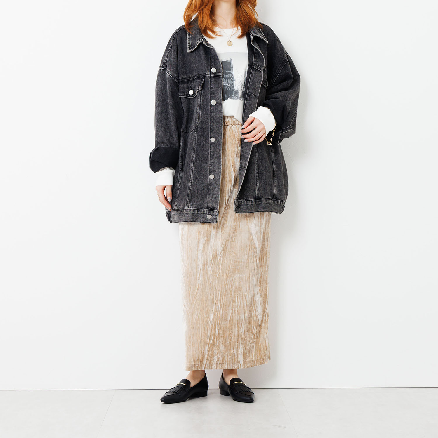 卑弥呼 日本製 牛革 メタルバーアクセント キルトローファー