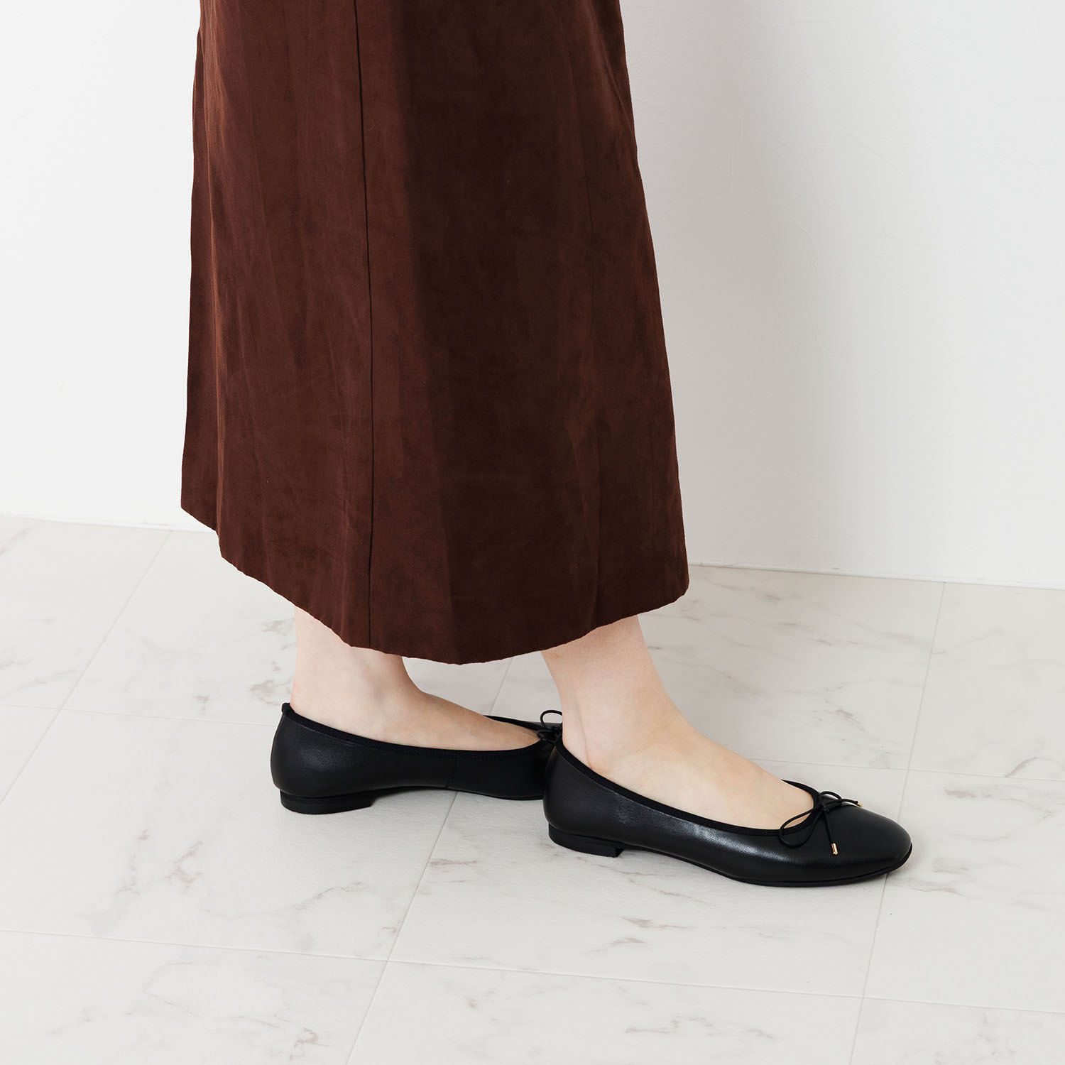 卑弥呼 日本製 レザー バレエパンプス