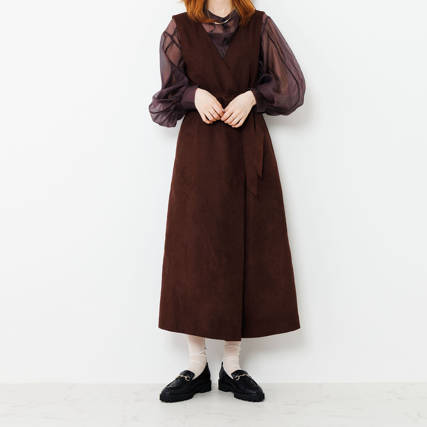 卑弥呼 日本製　はっ水羊革 トラックソール キルティングローファー