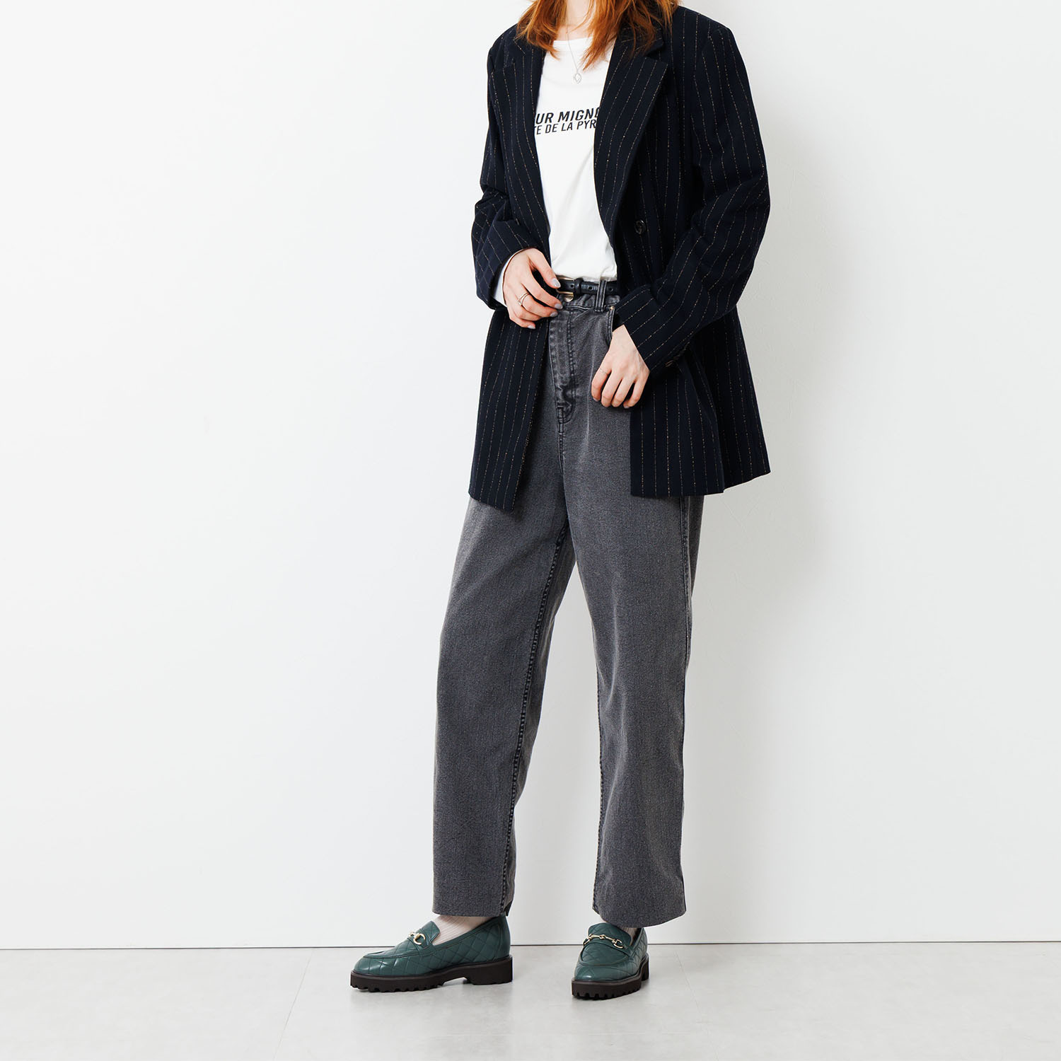 卑弥呼 日本製　はっ水羊革 トラックソール キルティングローファー