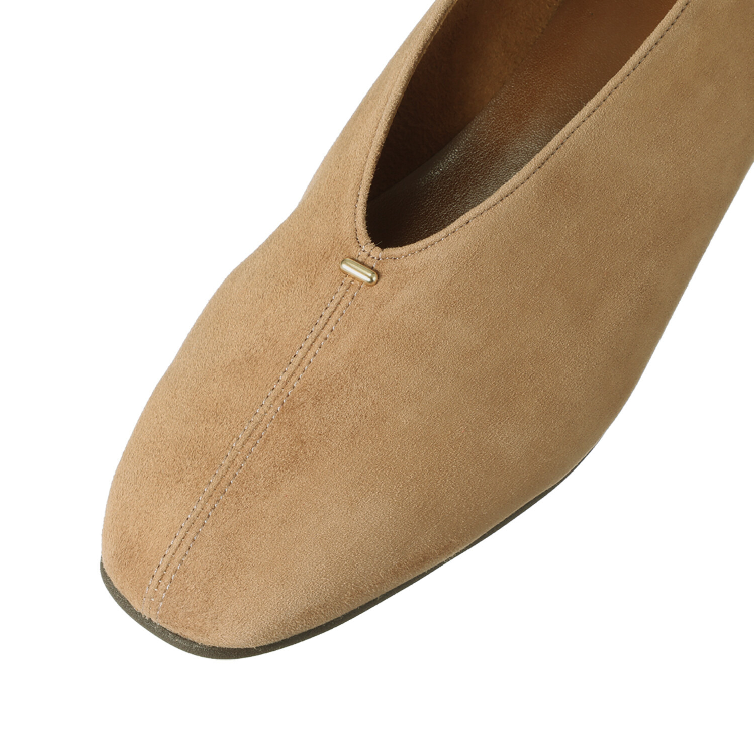 卑弥呼 日本製　はっ水羊革 メタルポイント フラットパンプス