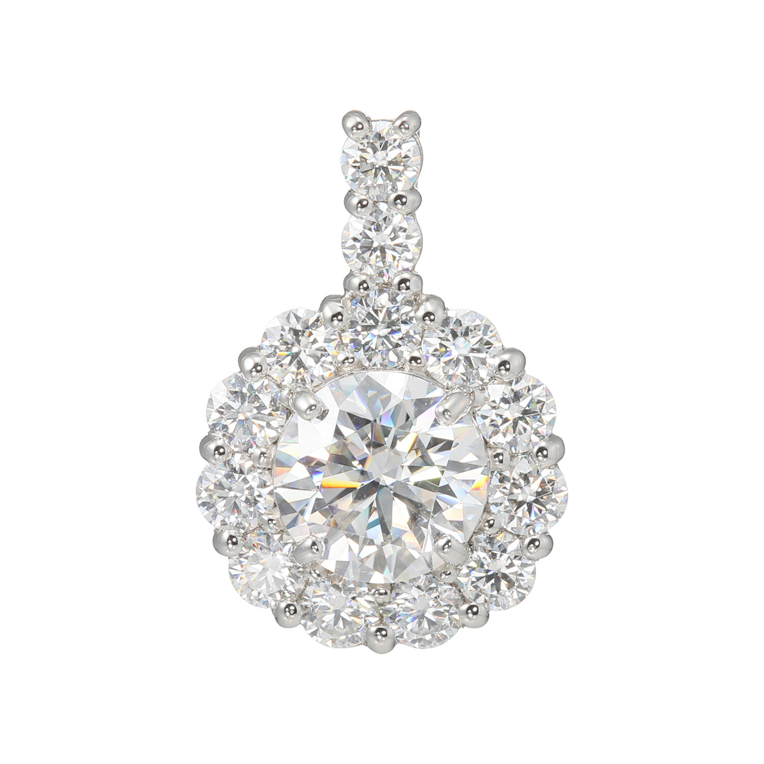 ギフトフロムニューヨーク プラチナ９５０ モアサナイト ヘイローブルーム ペンダントトップ