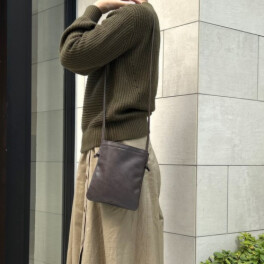 ラフィール ナチュラル スリム ミニショルダーバッグ