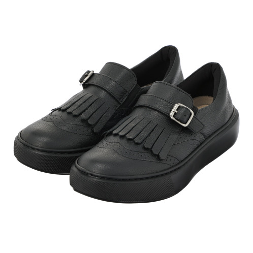 ミズ・ジューヌ　日本製　牛革　キルトデザイン　厚底シューズ